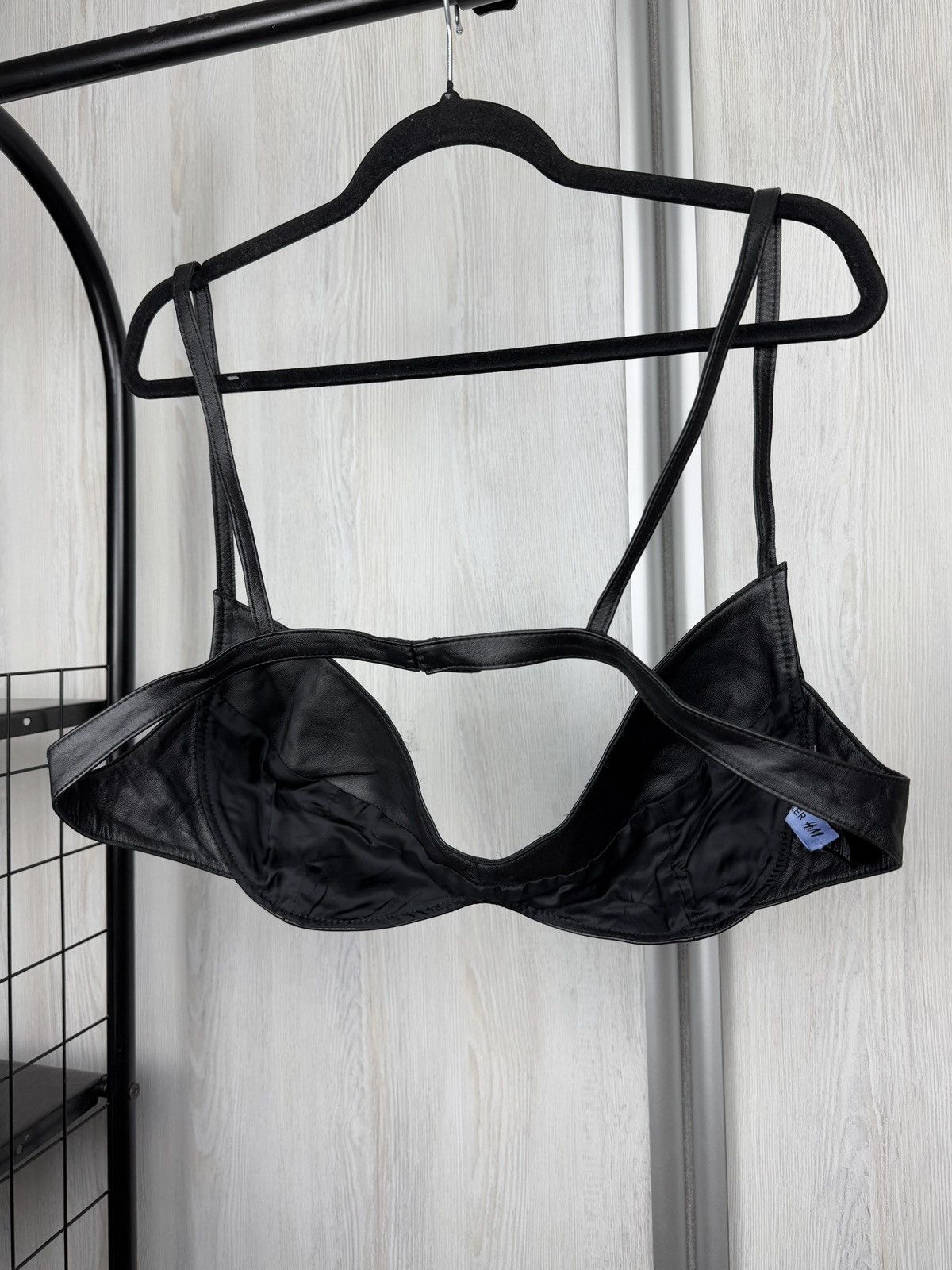 H&M × Mugler New Mugler x H&M HM Women Black Leather Nappa Bra Size US 18 Size ONE SIZE - 5 Thumbnail