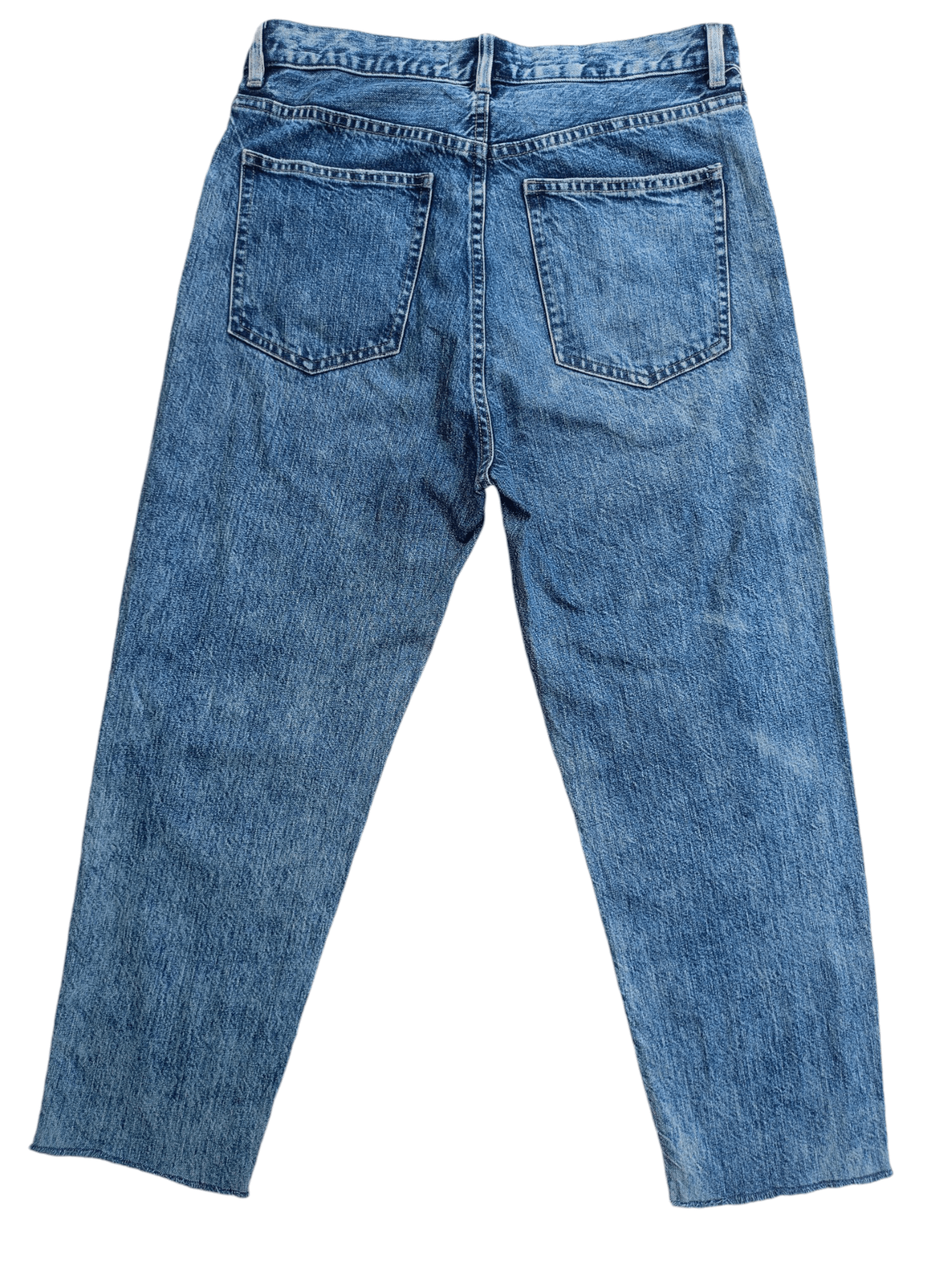 Uniqlo × Vintage UNIQLO Cropped Relaxed Tapered Distressed Denim Size 26" / US 2 / IT 38 - 19 Thumbnail