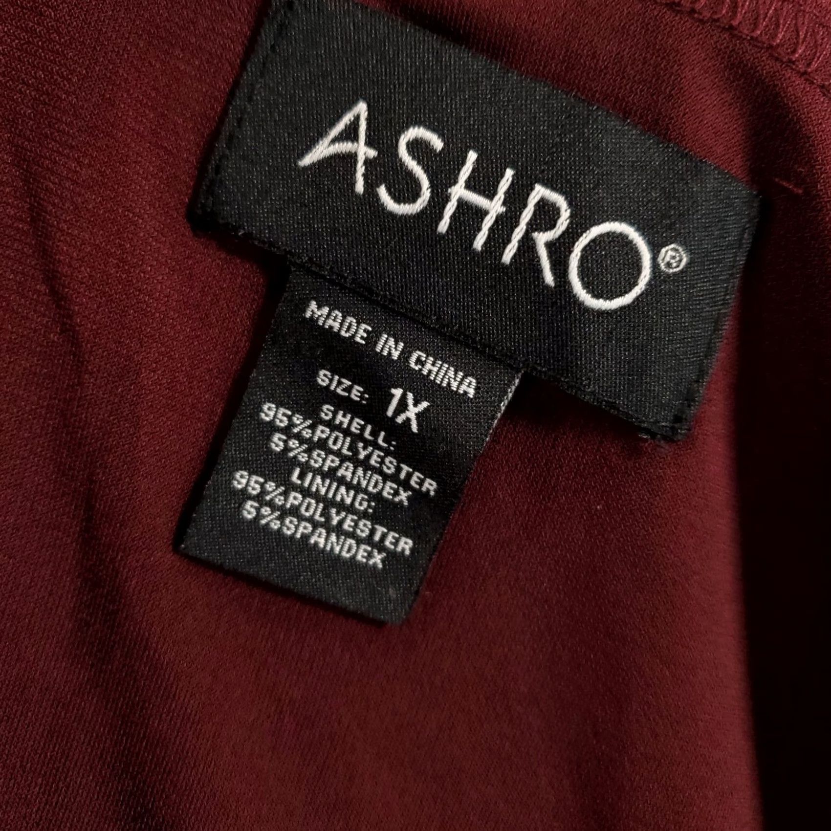 Vintage New Womens Skirt 1X Burgundy Pencil Pull On Stretch Comfort Lined NWT Ashro Kadence Vintage: No Size 40" / US 18 - 5 Thumbnail