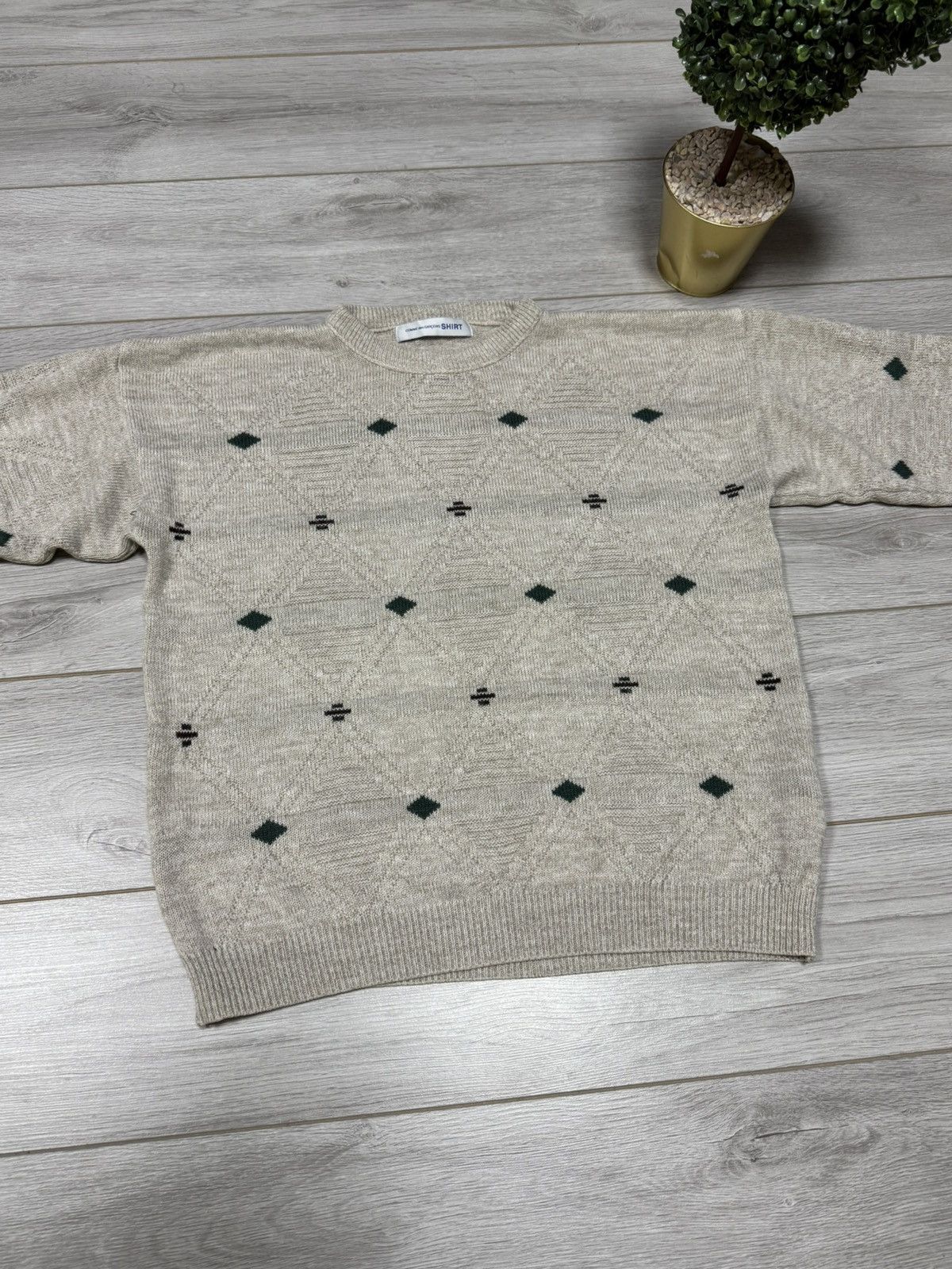 Comme des Garcons SHIRT Comme Des Garçons SHIRT patterns sweater wool Japan Size US XL / EU 56 / 4 - 4 Thumbnail