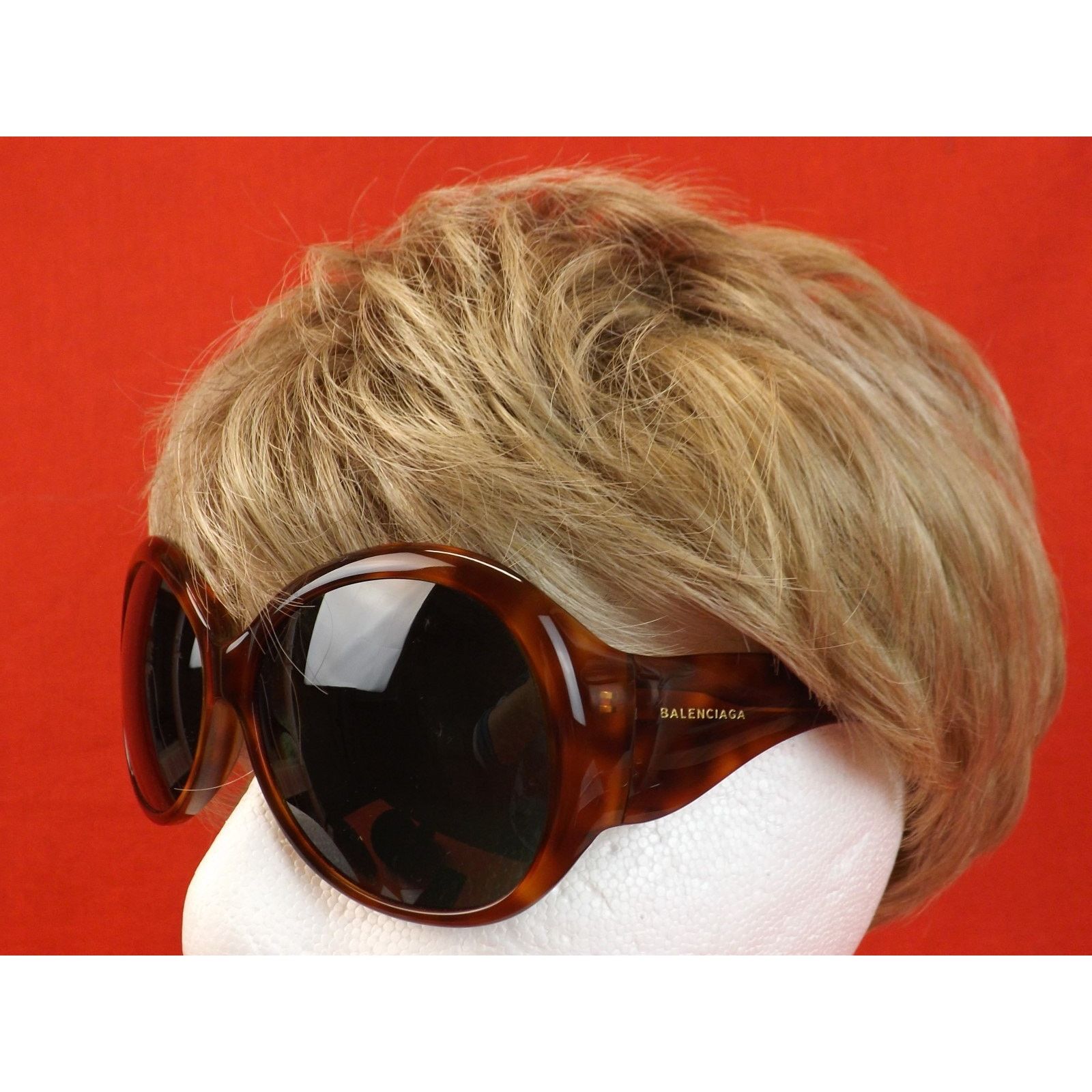 Balenciaga BALENCIAGA HAVANA PLASTIC FRAME OVERSIZED SUNGLASSES $495 IT Size ONE SIZE - 2 Thumbnail