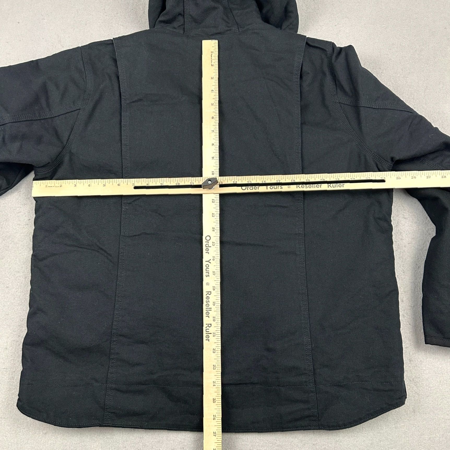 Carhartt VINTAGE Carhartt Jacket Womens XL Black Washed Duck Sherpa Lined Hooded Loose Fit Condura Size XL / US 12-14 / IT 48-50 - 6 Thumbnail