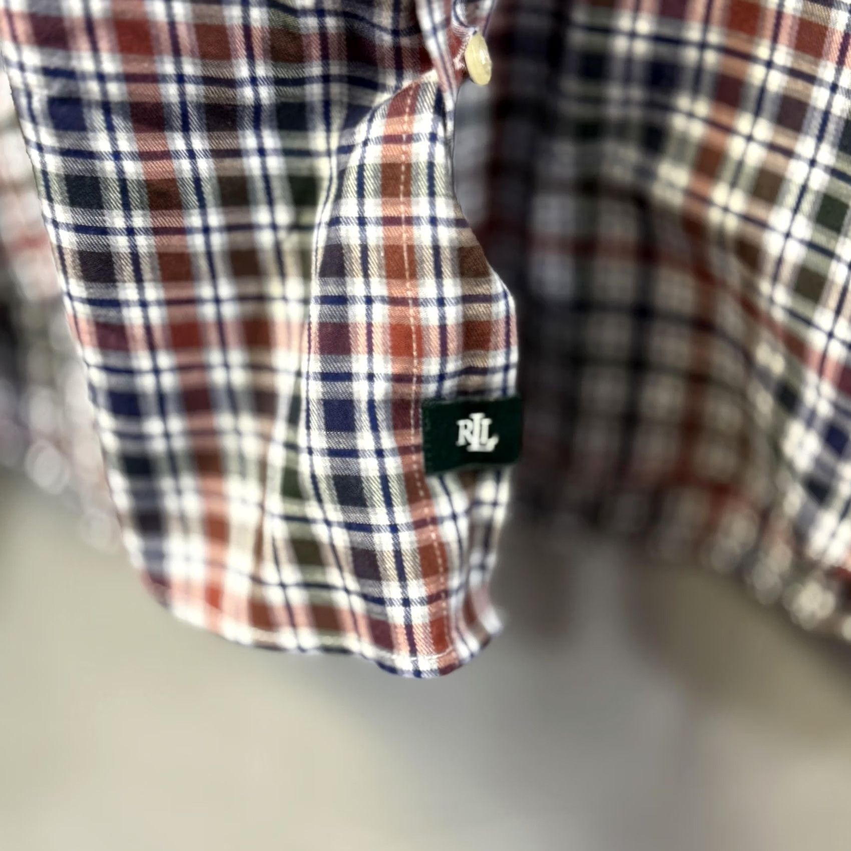 Ralph Lauren VINTAGE? No. Lauren Ralph Lauren Shirt Mens Large Plaid Button Down Long Sleeve Stretch Size US M / EU 48-50 / 2 - 4 Thumbnail