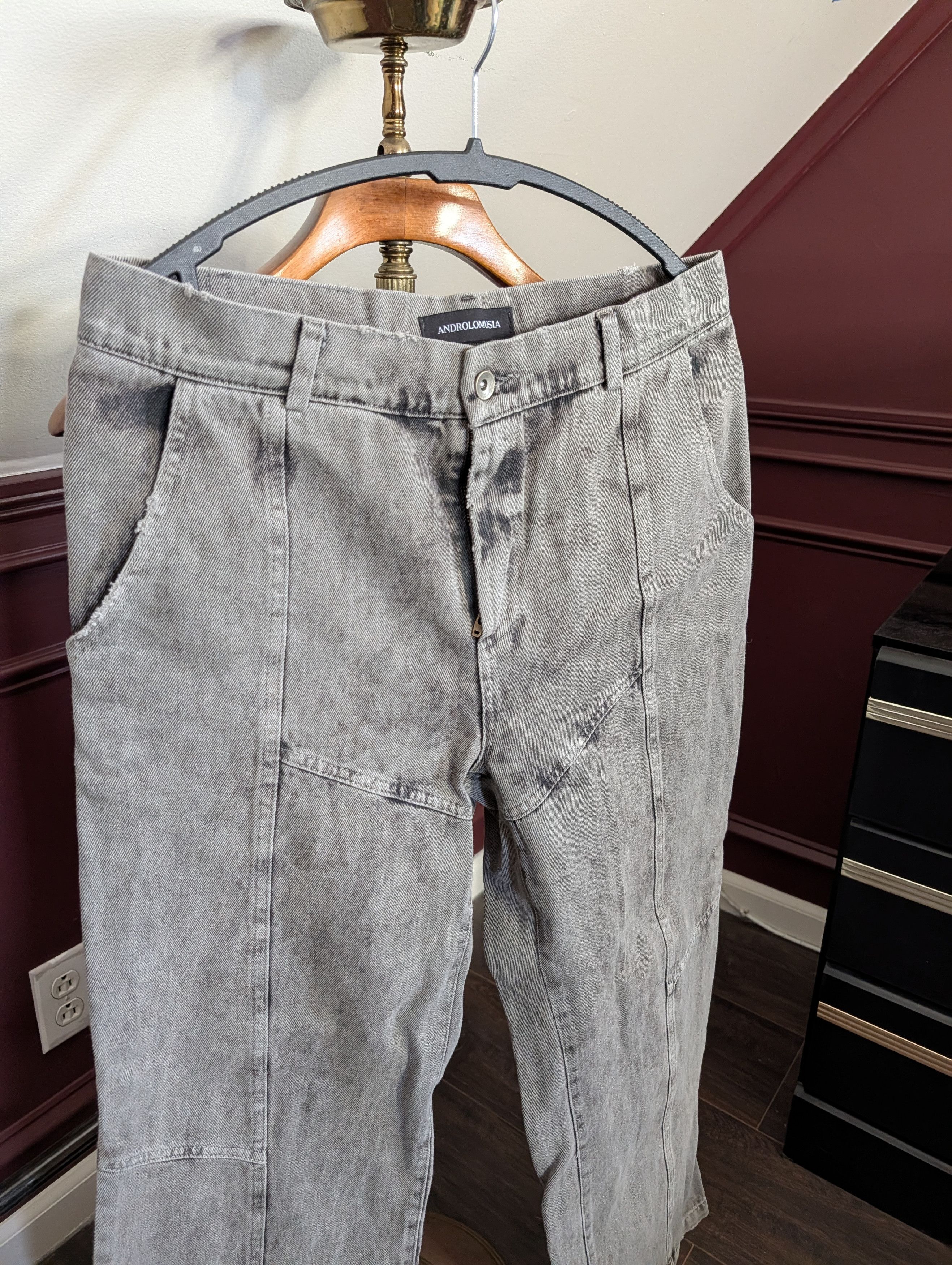 Andreluciano ANDROLOMUSIA Shibari Jeans Straight Leg Paneled 32 Size US 32 / EU 48 - 2 Thumbnail