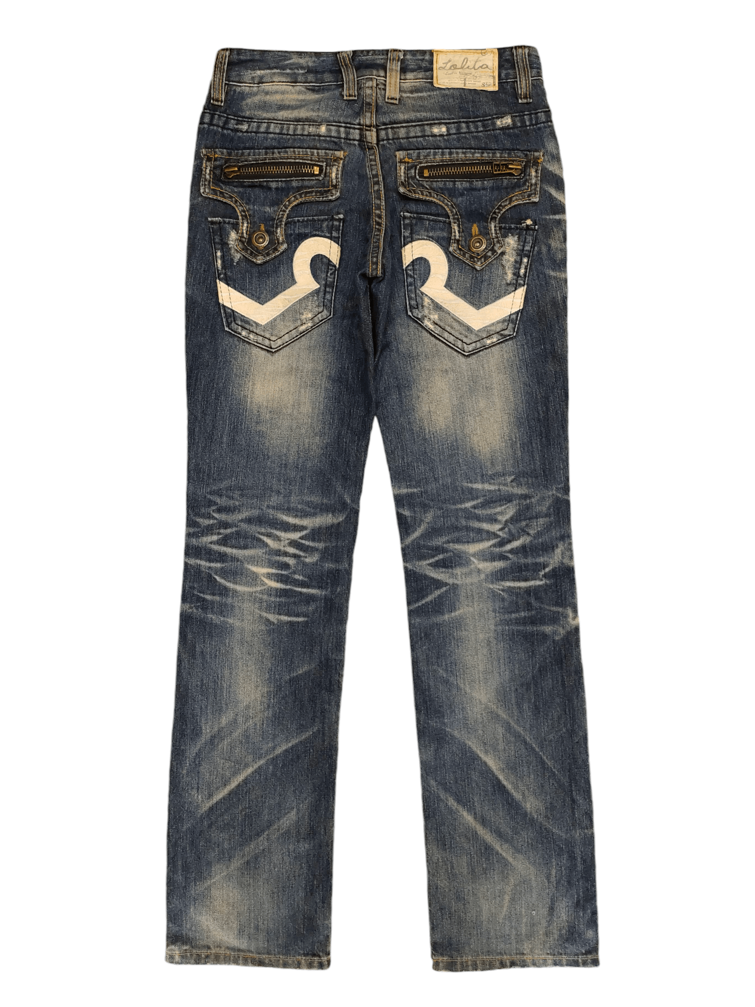 Kapital Vintage Y2k Yoshitomo Nara Lolita Clawmark Distress Jeans Size US 29 - 11 Thumbnail