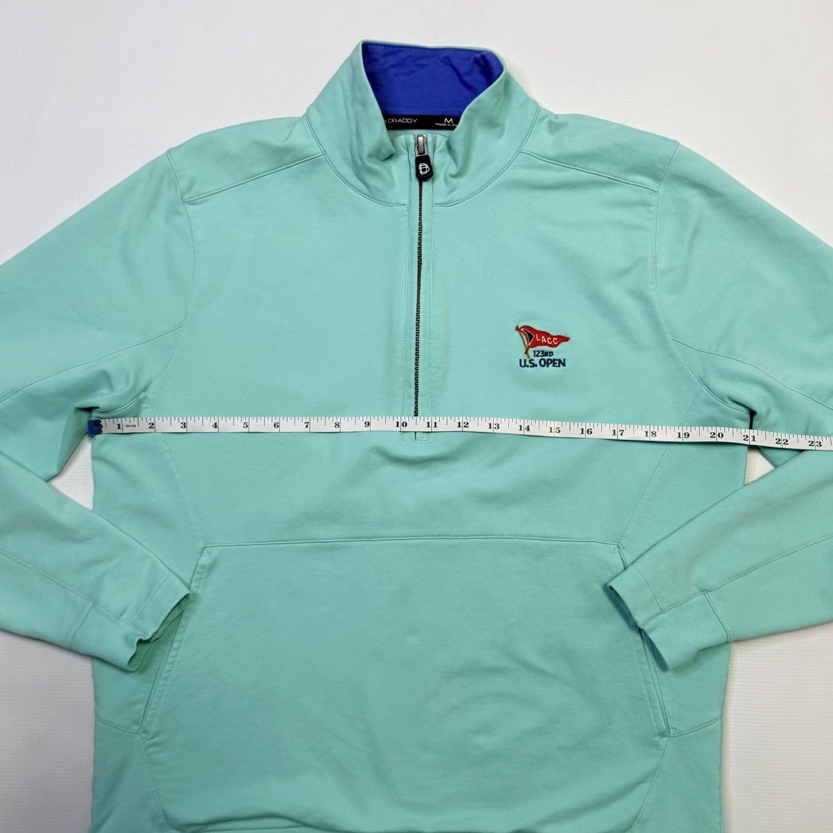 AQUA B Draddy LACC 123rd US Open Pullover Quarter Zip Womens Medium Aqua Sweatshirt Size M / US 6-8 / IT 42-44 - 4 Thumbnail