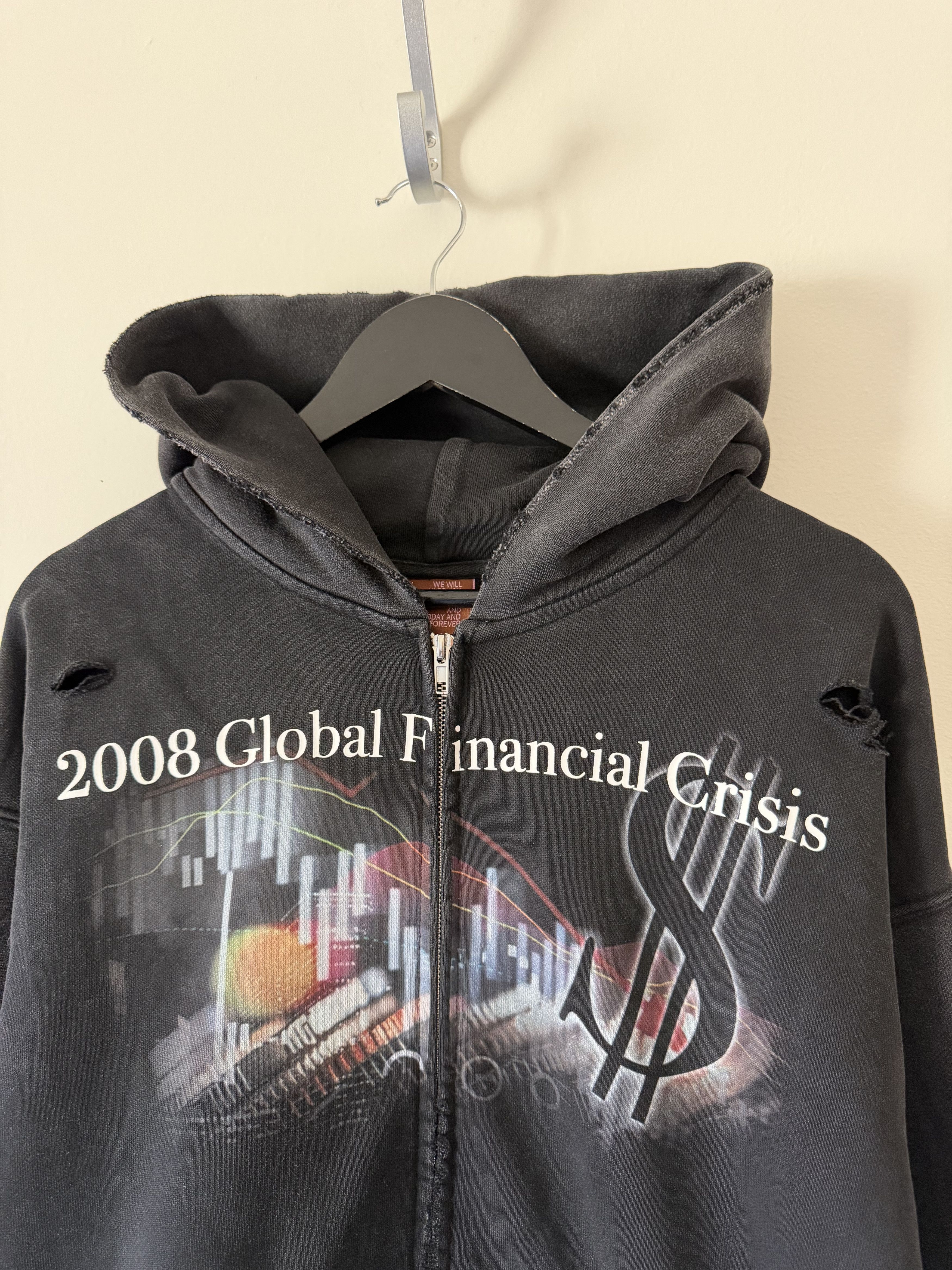 Praying Praying 2008 Financial Crisis Hoodie in Black Size US XL / EU 56 / 4 - 2 Thumbnail