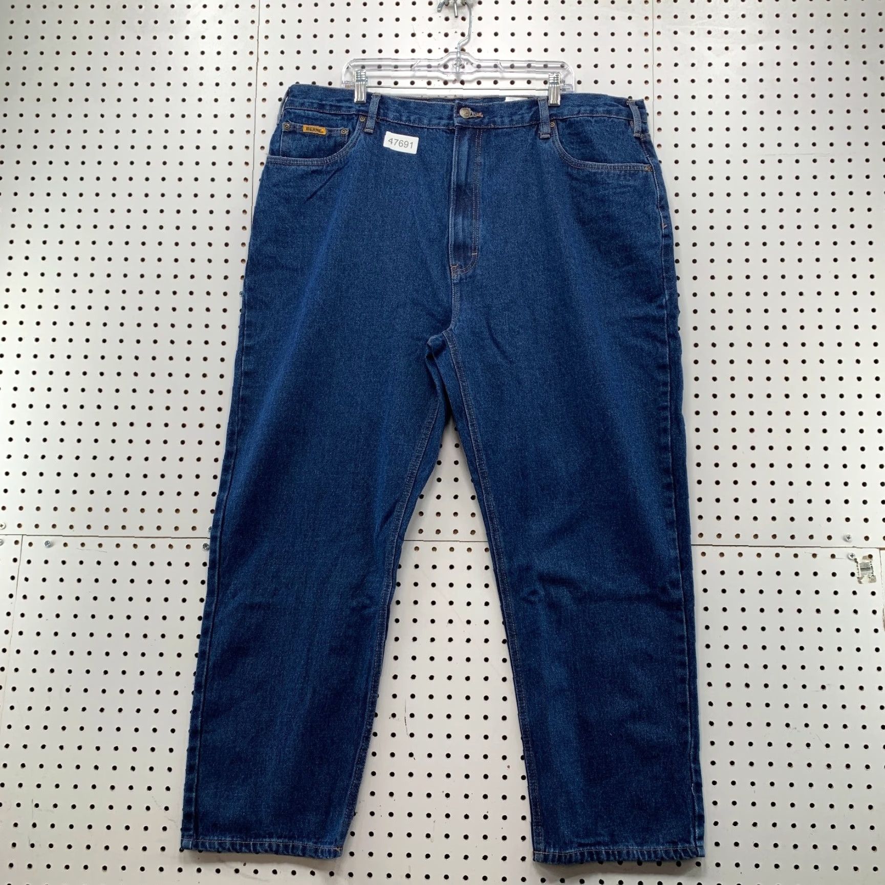 Vintage Berne Denim Jeans Mens 44x30 Blue Straight Fit Workwear P422 Jeans Size US 44 / EU 60 - 2 Thumbnail