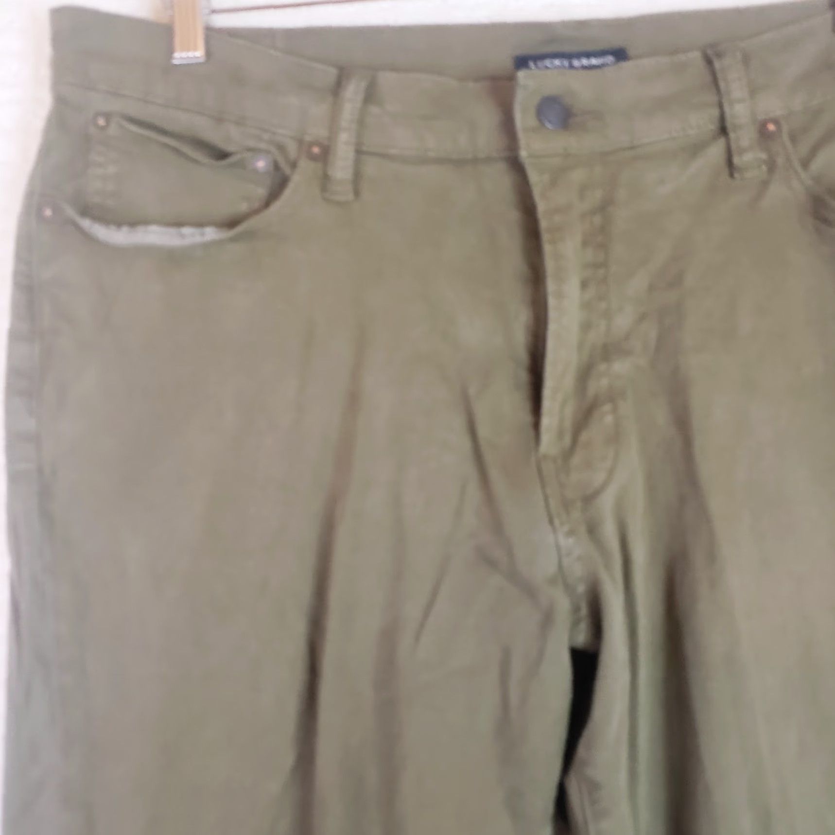Lucky Brand Lucky Brand 410 Athletic Slim Jeans Mens 38x30 Green Khaki Stretch Denim Zip Button Tapered Preppy USA USA Theme Logo Size US 38 / EU 54 - 3 Thumbnail
