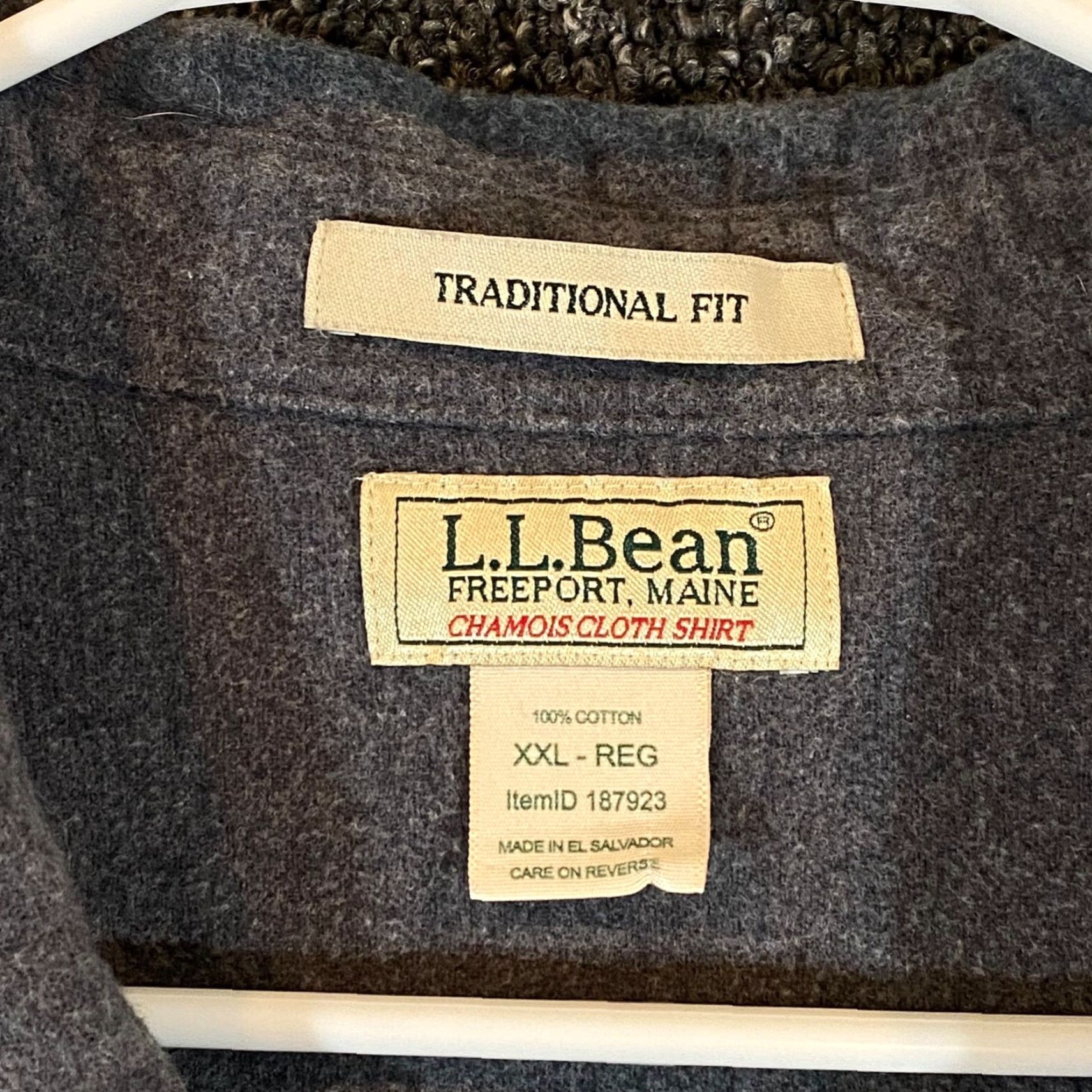 Vintage LL Bean Chamois Shirt Mens 2XL XXL Grey Heather Button Up Traditional Fit Cotton Shirt Men Wool? No. Size US XXL / EU 58 / 5 - 3 Thumbnail