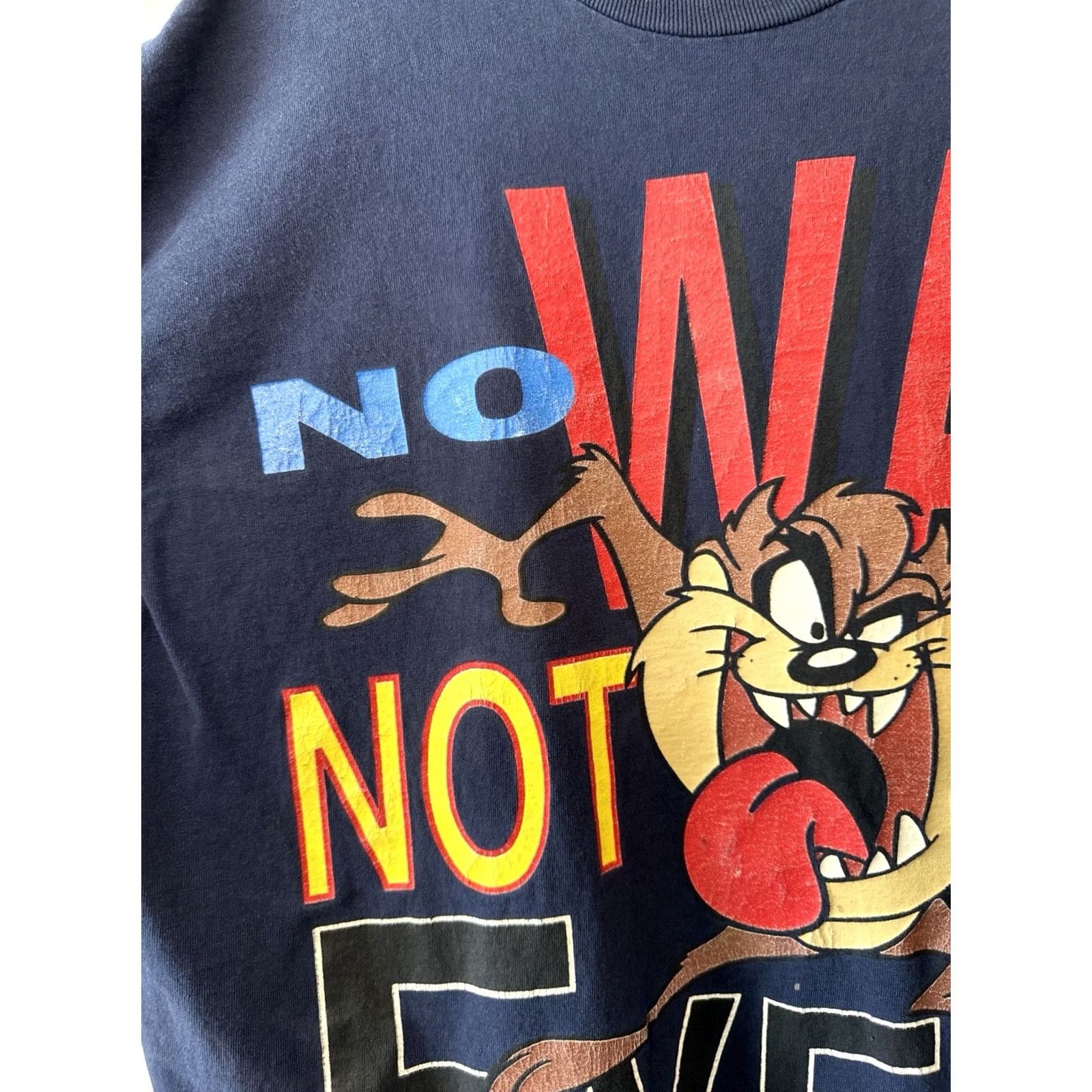 Vintage VINTAGE Looney Tunes T Shirt L Black Taz Tasmanian Devil 90s Cartoon USA Mens Size US L / EU 52-54 / 3 - 2 Thumbnail