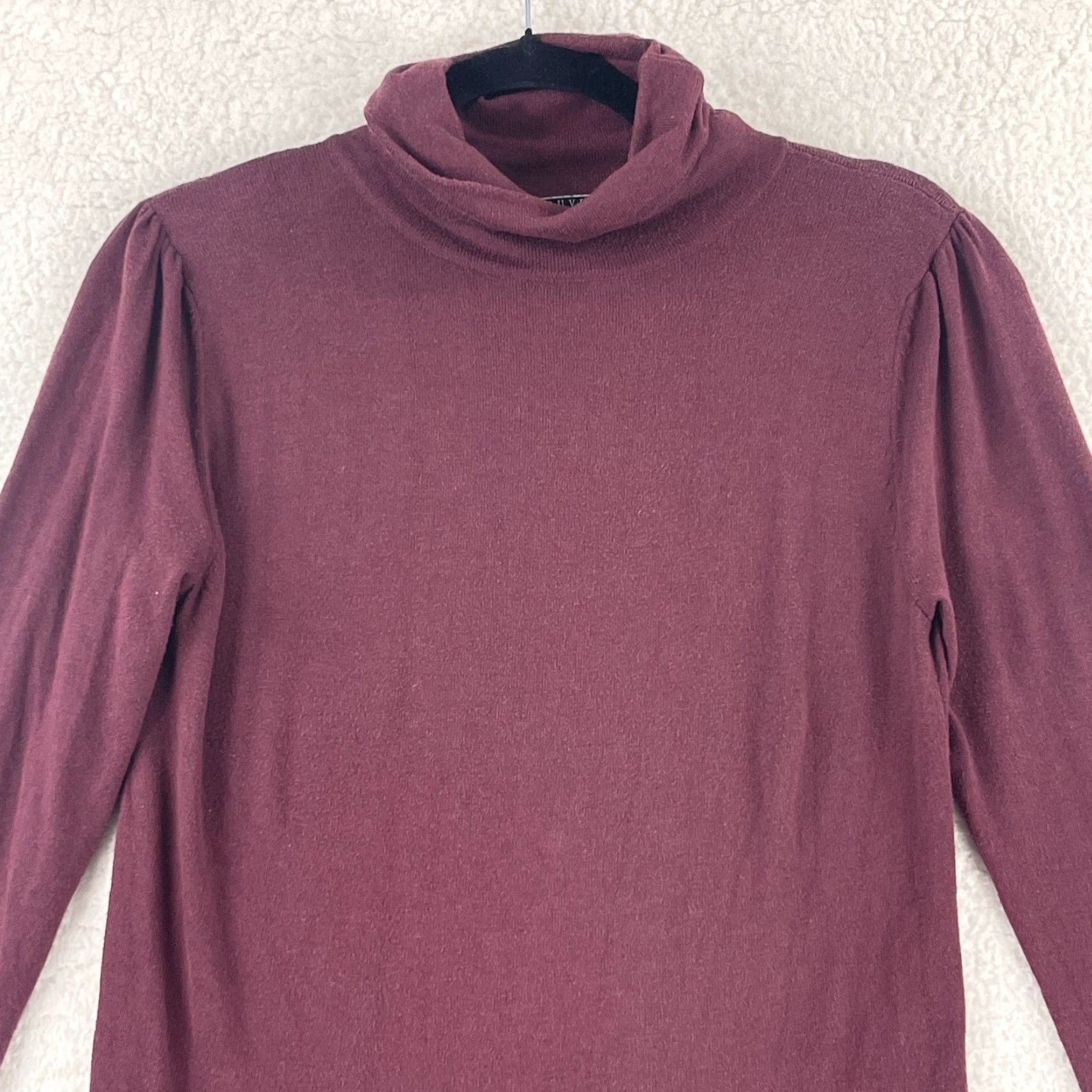 Vintage Peruvian Connection Burgundy Turtle Neck Shirt Womens Small Long Sleeve Cotton Size S / US 4 / IT 40 - 2 Thumbnail