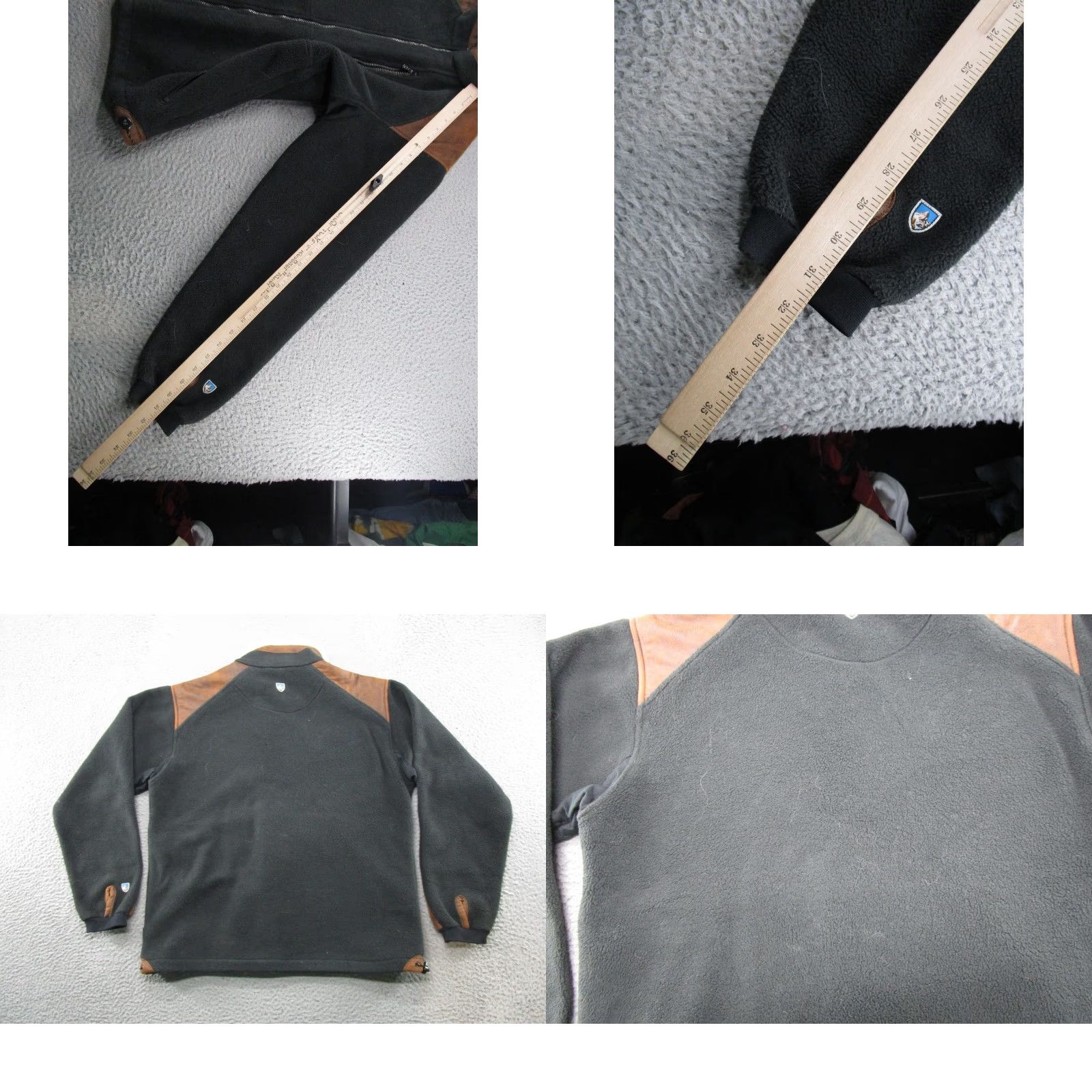 Vintage Kuhl Jacket Mens M Black Fleece Hiking Outdoor Bomber Full Zip Stand-Up Alpenwurxs Logo Polyester Mens Size US M / EU 48-50 / 2 - 8 Thumbnail