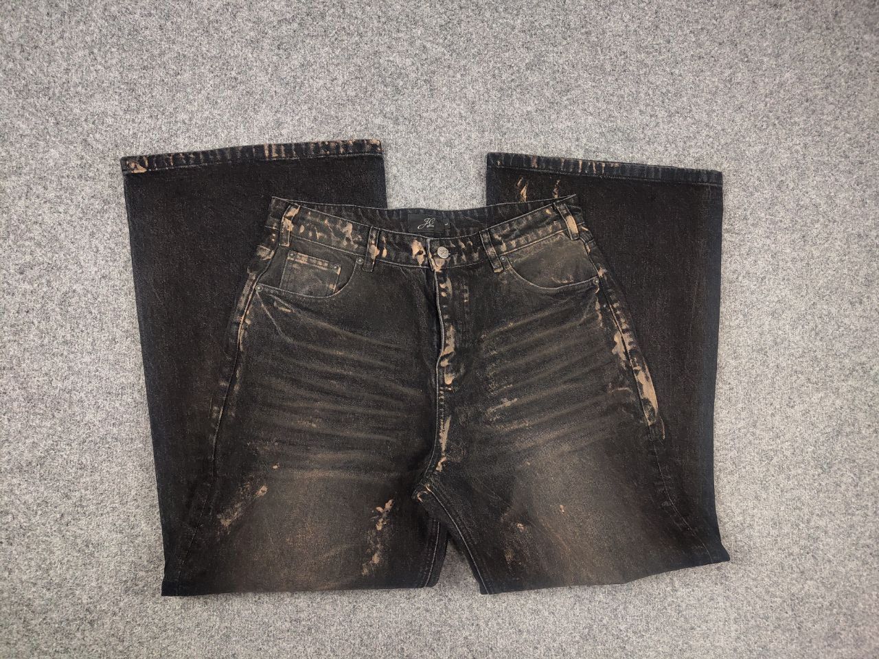 If Six Was Nine JCAESAR super baggy Black dye Denim Jeans rick owens LGB Size US 34 / EU 50 - 20 Thumbnail