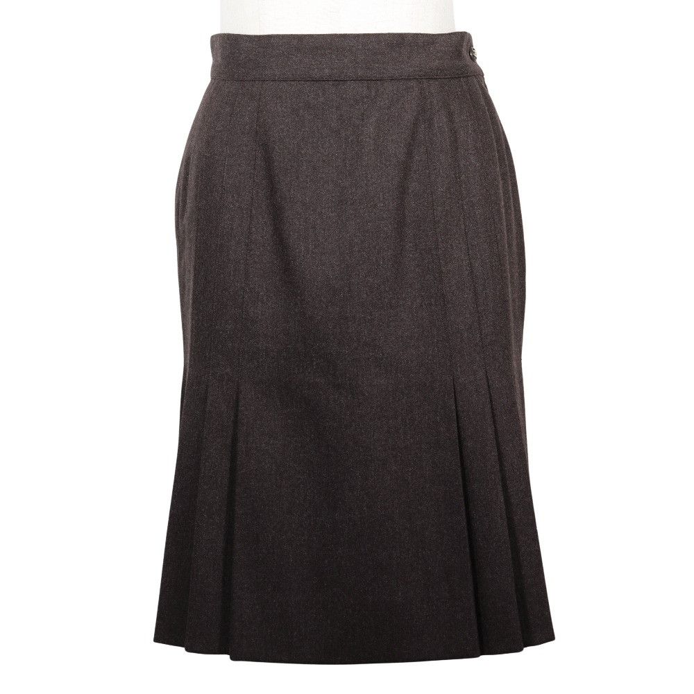 Chanel Chanel Chanel Flare Wool Skirt Leather Skirts P03640V03532 DUTY FREE for USA Size ONE SIZE - 1 Thumbnail