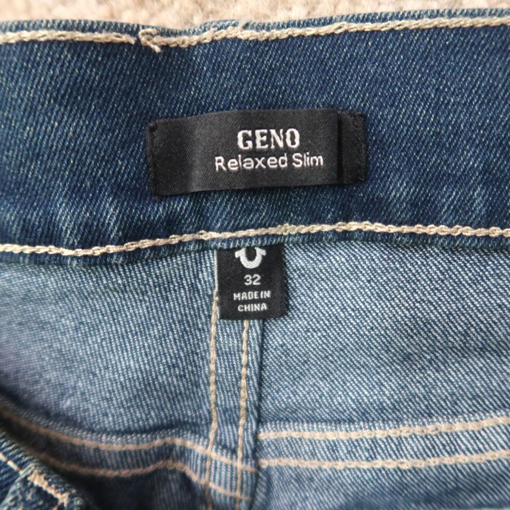 True Religion VINTAGE is not applicable; True Religion Geno Slim Jeans Men's 32x32 Jeans Slim 5-Pocket Blue New with Tags Size US 32 / EU 48 - 4 Thumbnail
