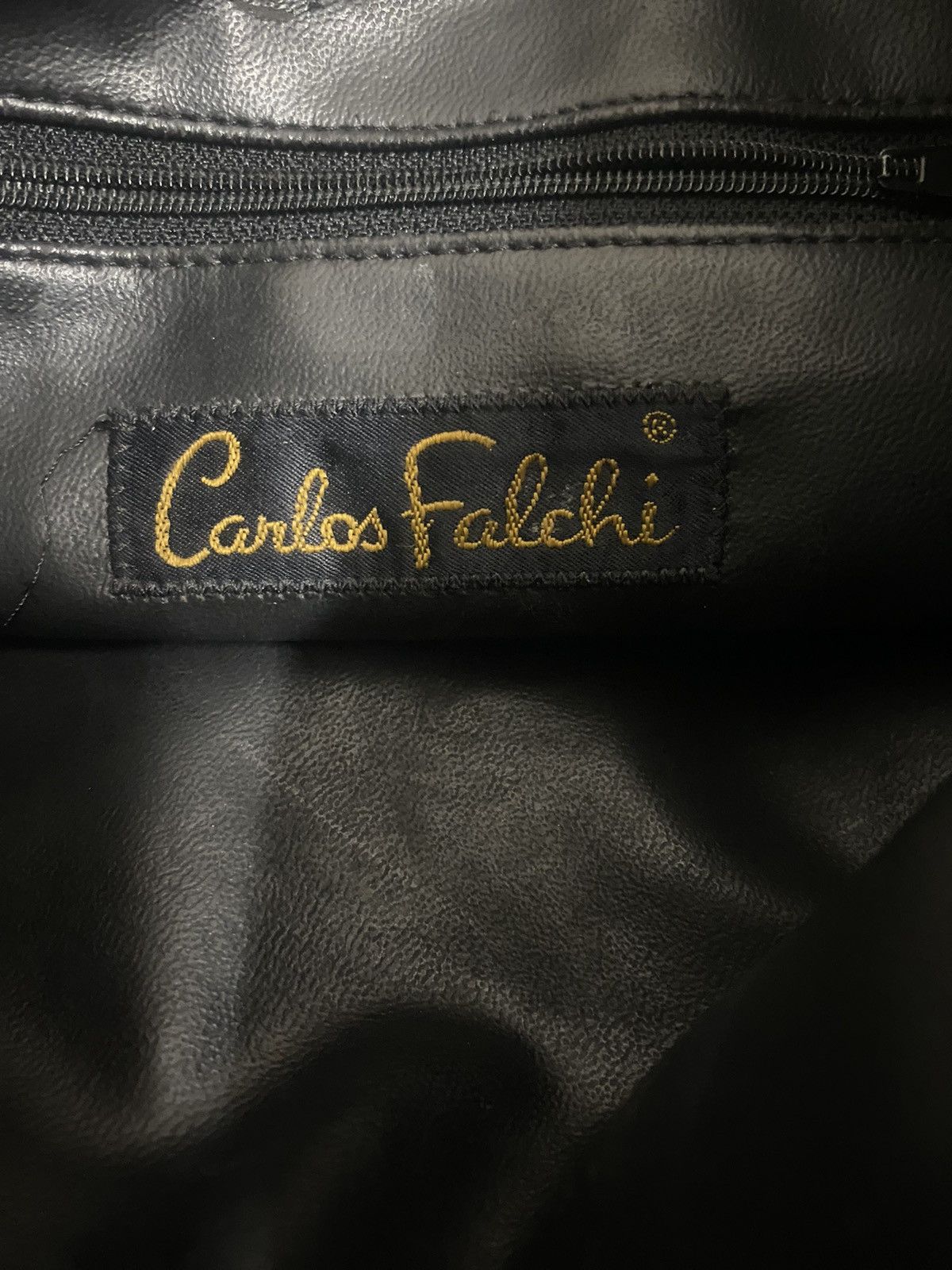 Vintage Vintage Black Carlos Felchi Leather Sling Bag Size ONE SIZE - 7 Thumbnail