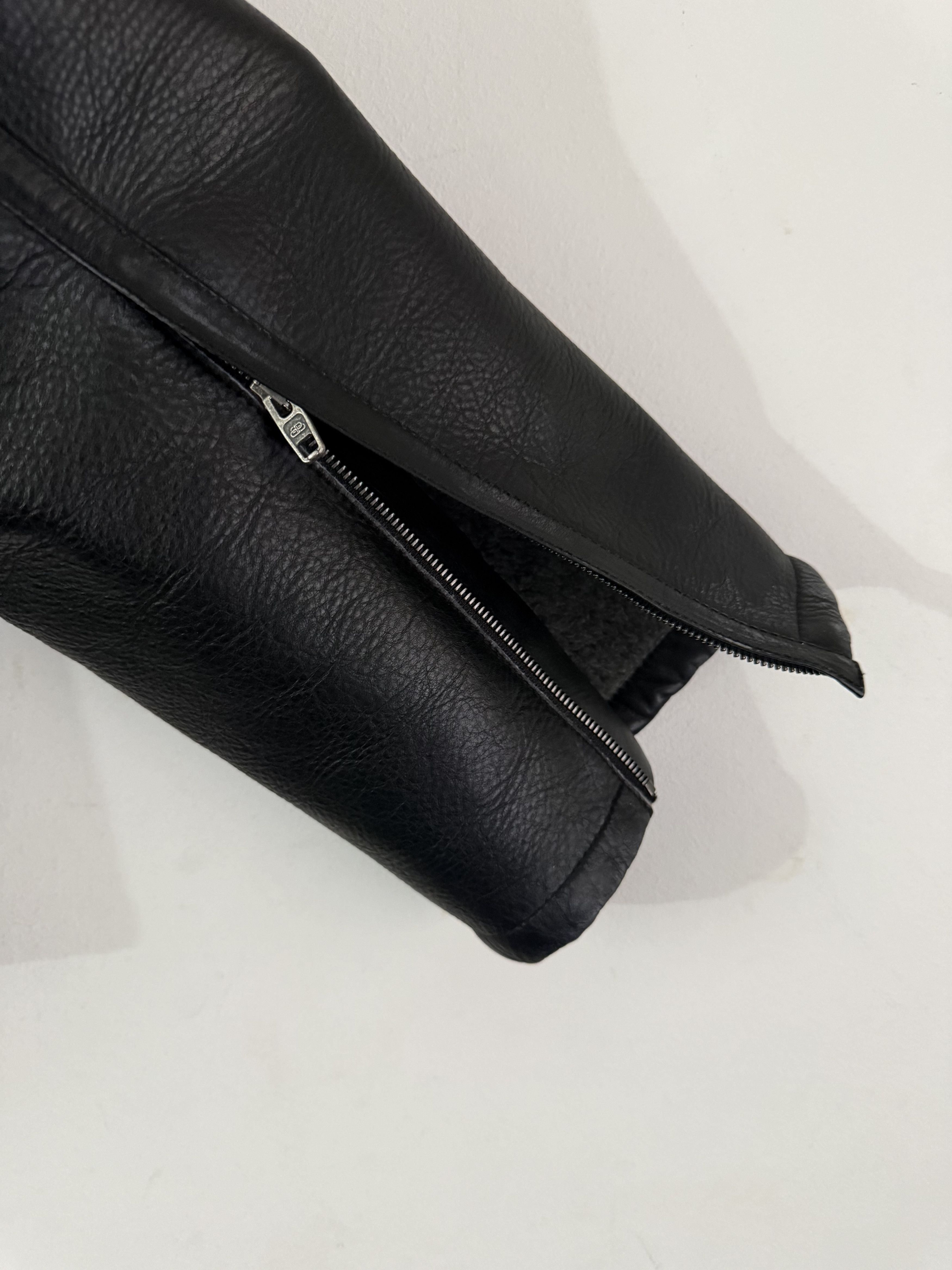 Balenciaga Hooded Shearling Jacket Leather Size US M / EU 48-50 / 2 - 15 Thumbnail