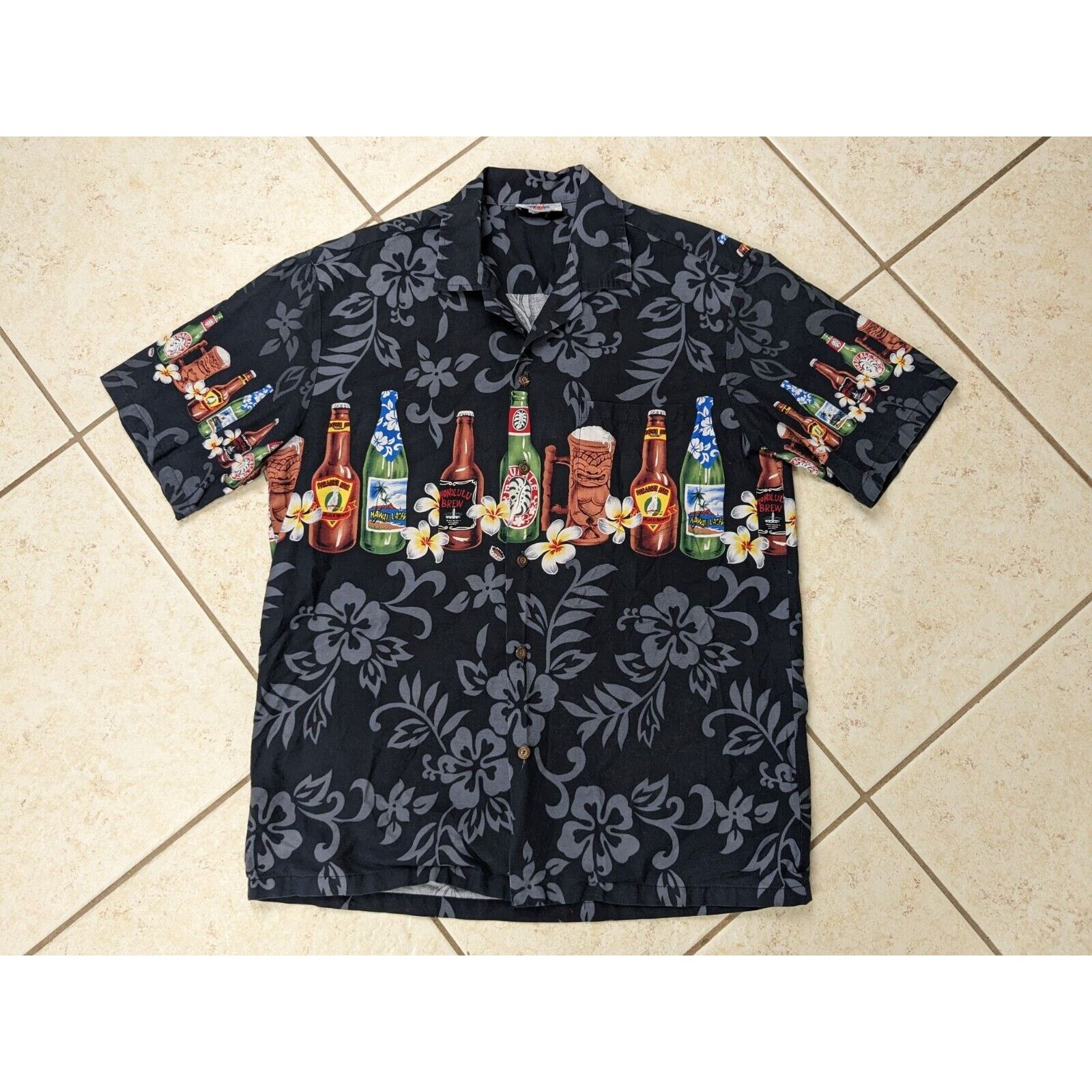 Pacific Legend Vtg Pacific Legend Hawaii USA L Hawaiian Shirt Beer Bottles Size US L / EU 52-54 / 3 - 1 Thumbnail