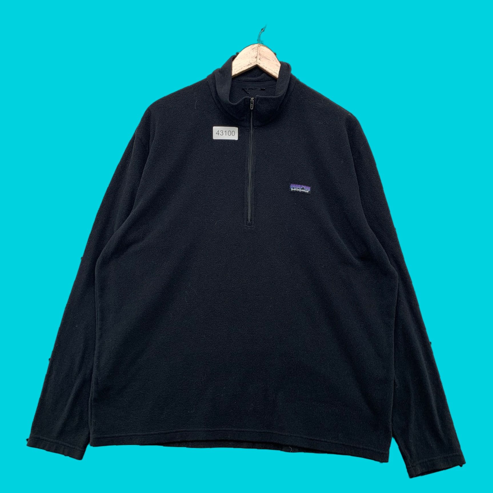 Patagonia Patagonia 1/4 Zip Black Pullover Sweatshirt Mens XL Black Micro Fleece Size US XL / EU 56 / 4 - 1 Thumbnail