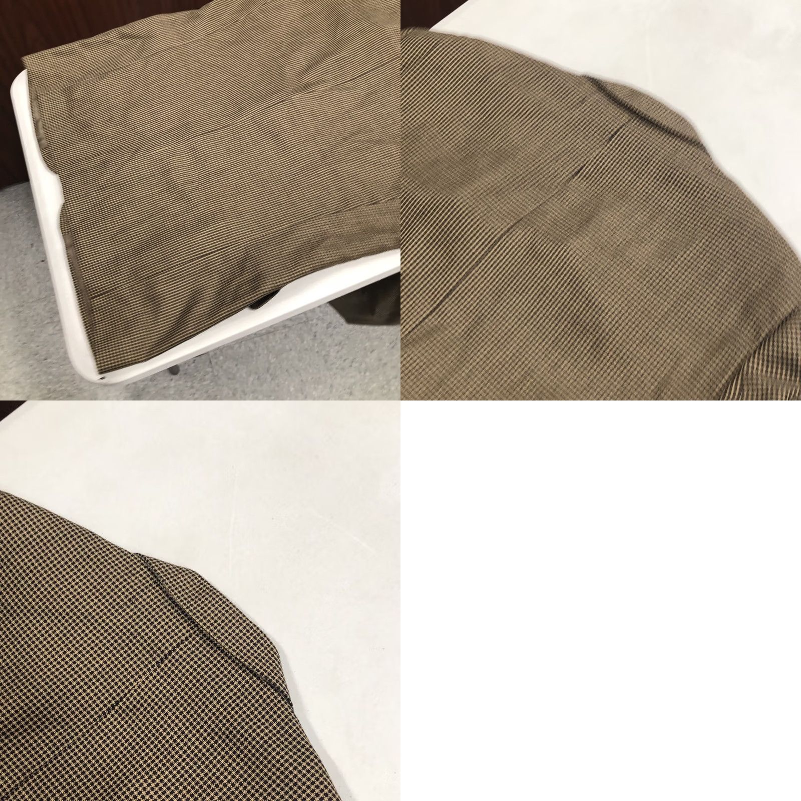 Jack Victor VINTAGE Jack Victor Montreal Blazer Mens 46R Beige Plaid Wool Silk Sport Coat Jacket Size 46R - 9 Thumbnail