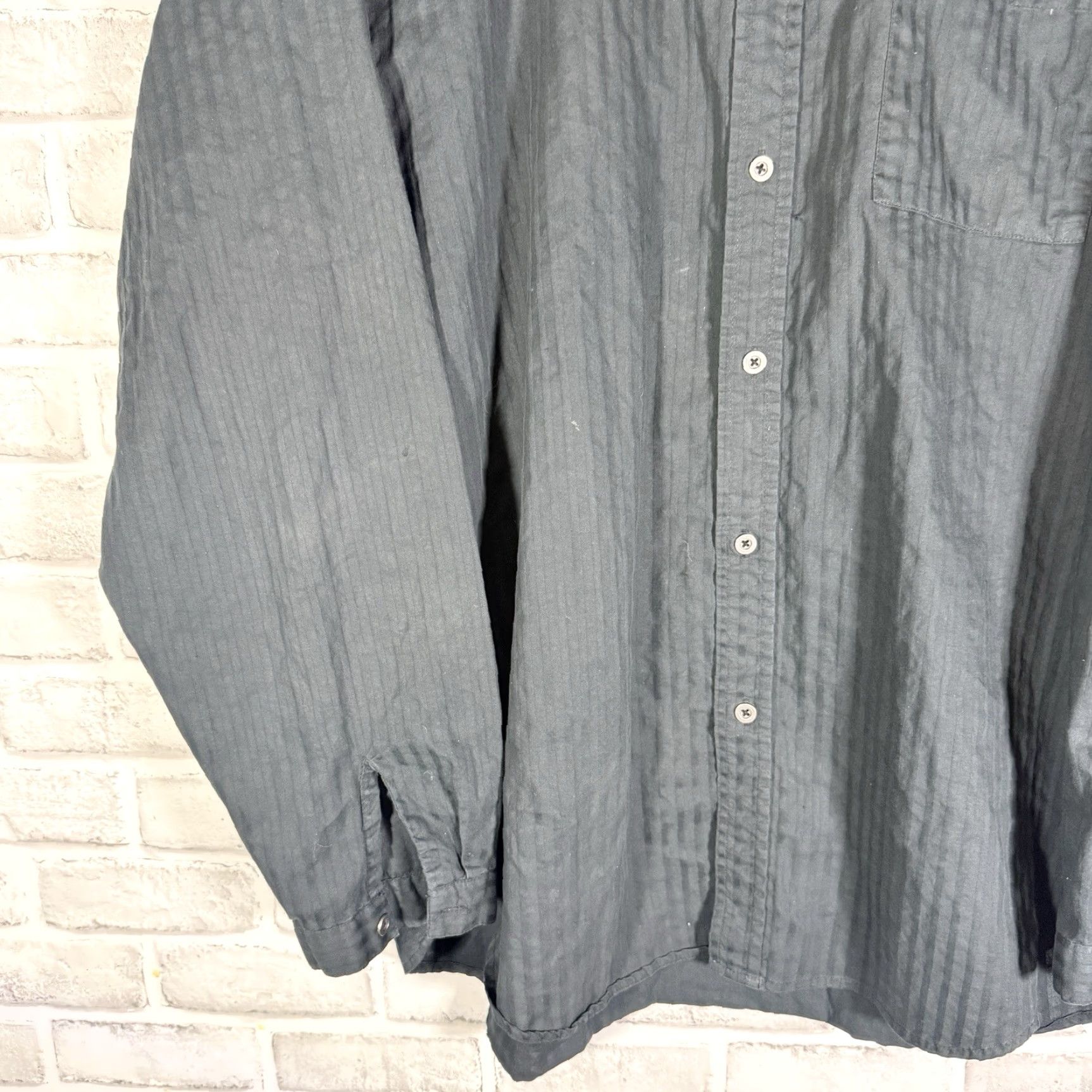 Scully VTG Scully Striped Long Sleeve Button-Down Western Shirt Mens L Gray Size US L / EU 52-54 / 3 - 3 Thumbnail