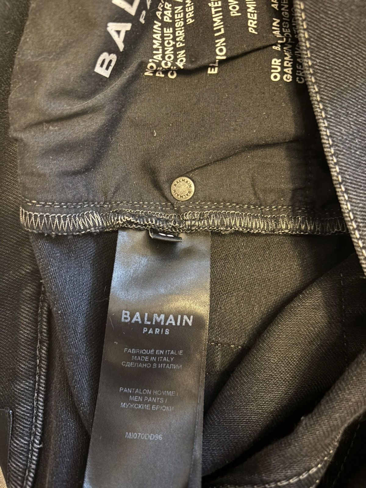 Balmain Balmain Logo-embroidered straight-leg jeans Size US 32 / EU 48 - 9 Thumbnail