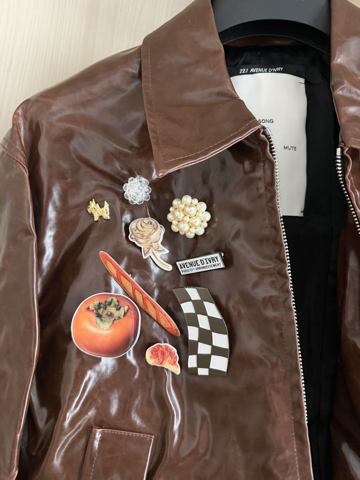 Song For The Mute Song for the Mute Leather Jacket – Brown – Size 46 Size US S / EU 44-46 / 1 - 1 Thumbnail