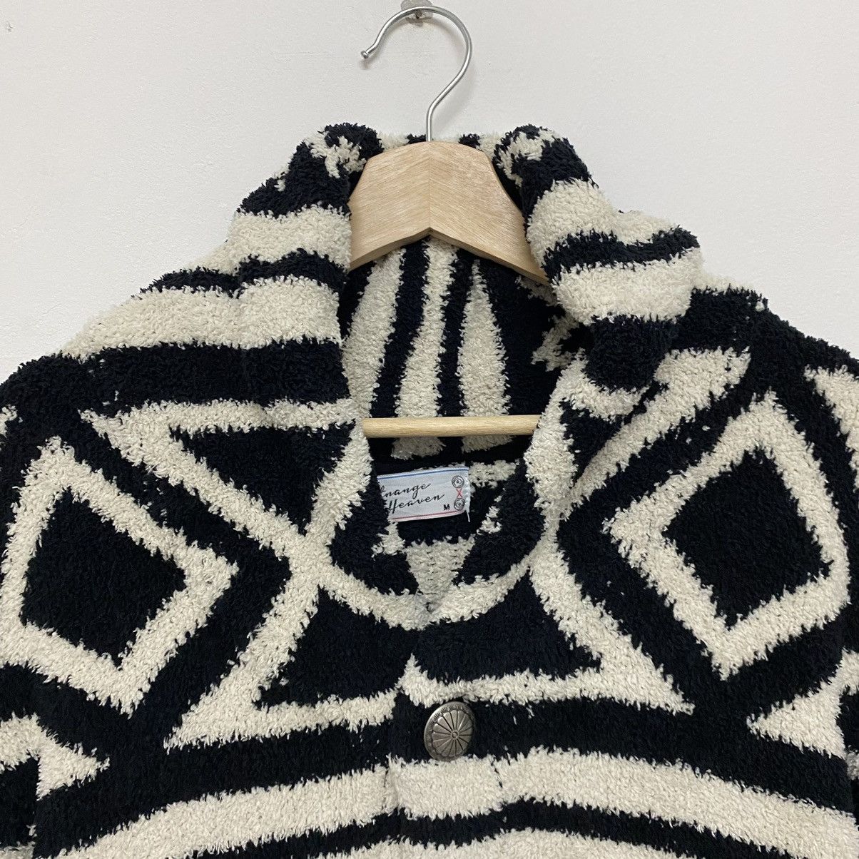 If Six Was Nine × Japanese Brand × Le Grande Bleu (L.G.B.) Strange Heaven Knitted Sweater Button Down Tribal Abstract Size US M / EU 48-50 / 2 - 11 Thumbnail