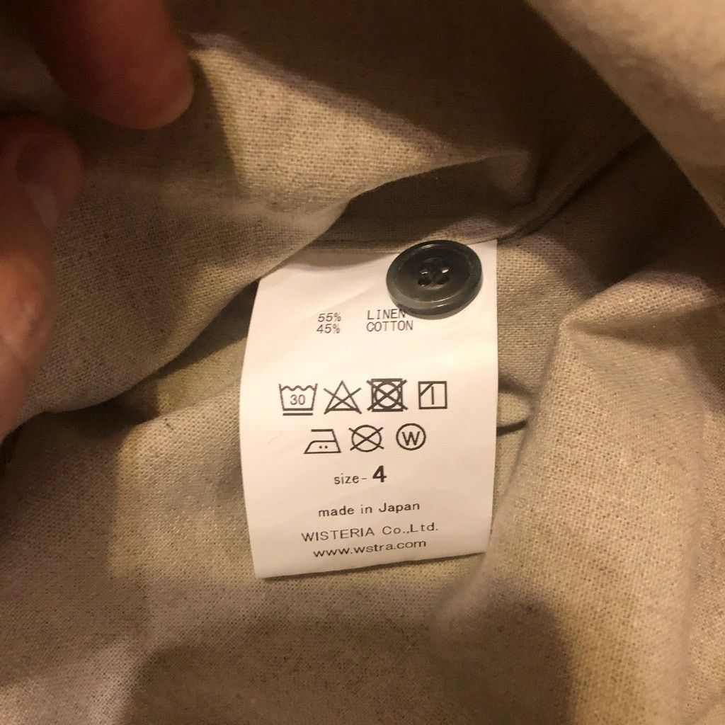 Fujito Shirt Coat Natural Linen Cotton Canvas Japan Size 4 L/XL NWT Size US L / EU 52-54 / 3 - 9 Thumbnail