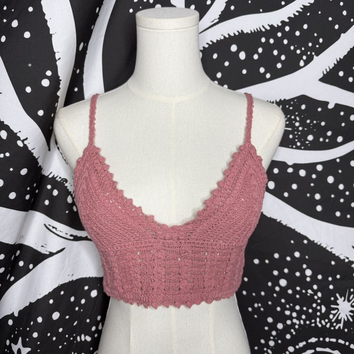 Hemant & Nandita Hem & Thread Mauve Crochet Crop Top Size M / US 6-8 / IT 42-44 - 1 Thumbnail