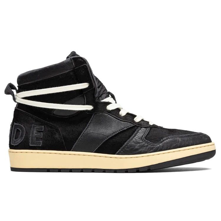 Rhude $595 Pony Hair Rhecess Vintage Distressed Hi Sneaker Leather Size US 9 / EU 42 - 3 Thumbnail
