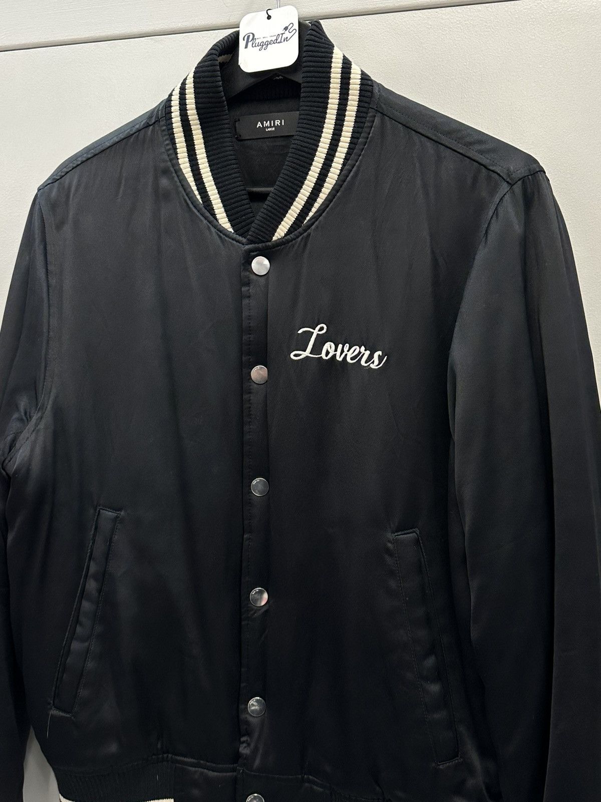 Amiri Amiri Lovers Silk Striped Embroidered Bomber Jacket Size US L / EU 52-54 / 3 - 3 Thumbnail