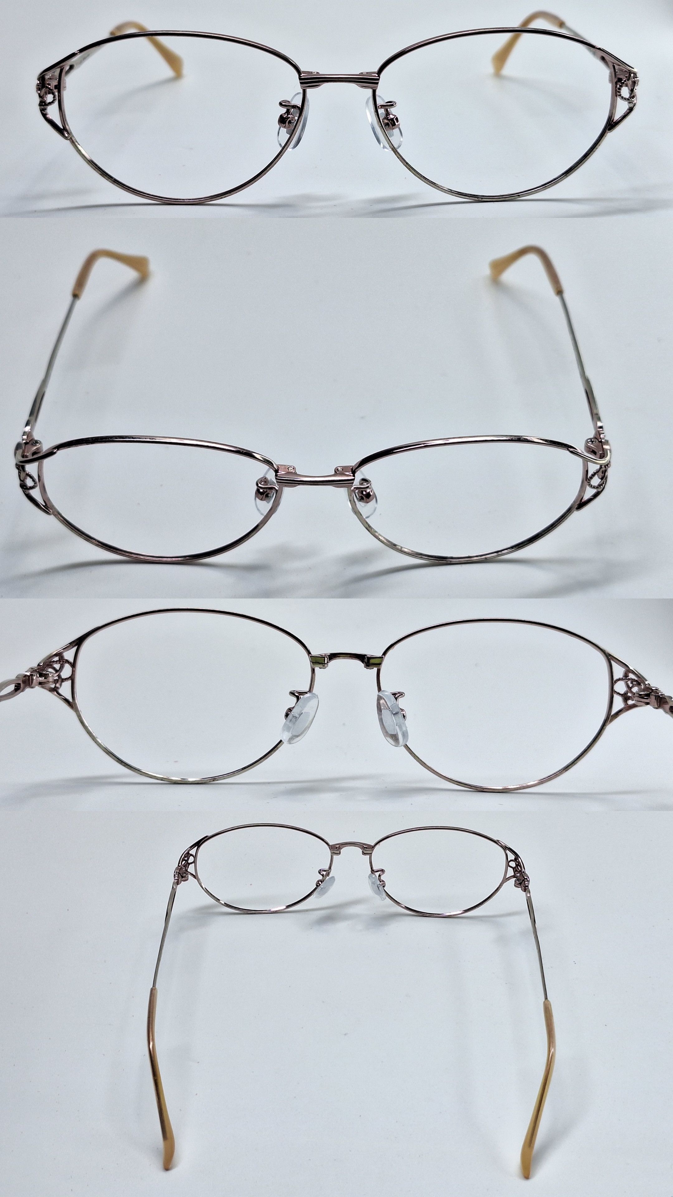 Other 00s Japan Vintage T415 Pink Gold Amber Titanium Frame Size ONE SIZE - 5 Thumbnail