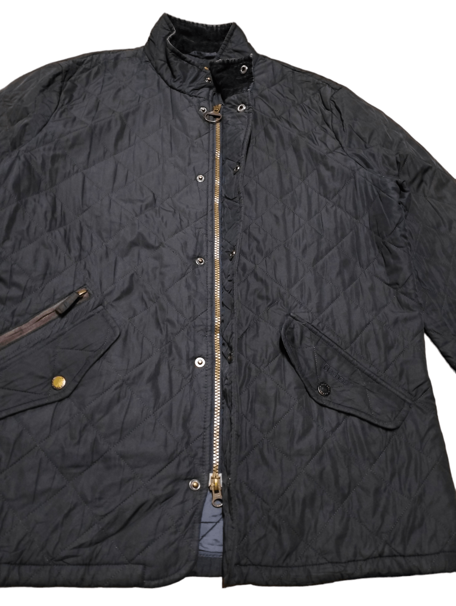 Barbour Vintage Barbour Quilted Zipper Button Jacket Sunfaded Size US M / EU 48-50 / 2 - 10 Thumbnail
