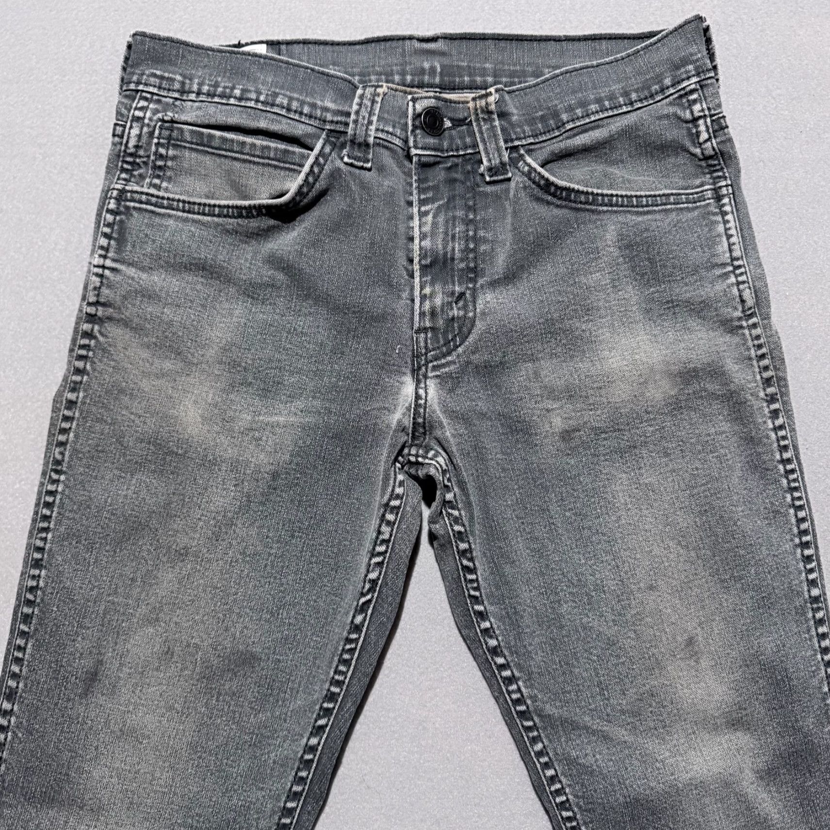 Levi's Levi's 511 Straight Jeans Men Gray Denim Low Rise Zip Fly Slim Fit - 31X30 Size US 31 - 3 Thumbnail