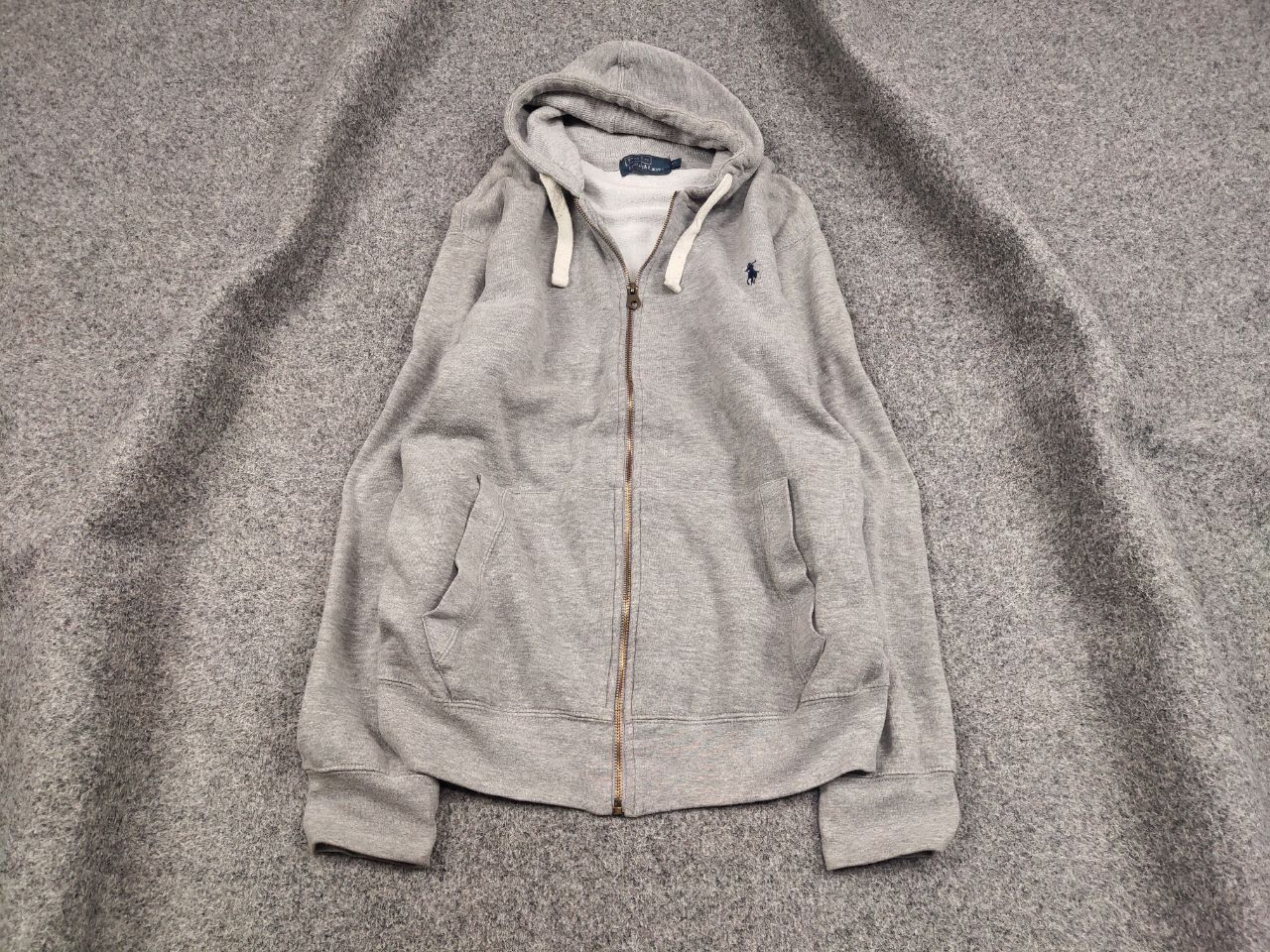 Polo Ralph Lauren Vintage 90's Polo Ralph Lauren Blank Zip Hoodie Usa style Size US XL / EU 56 / 4 - 2 Thumbnail