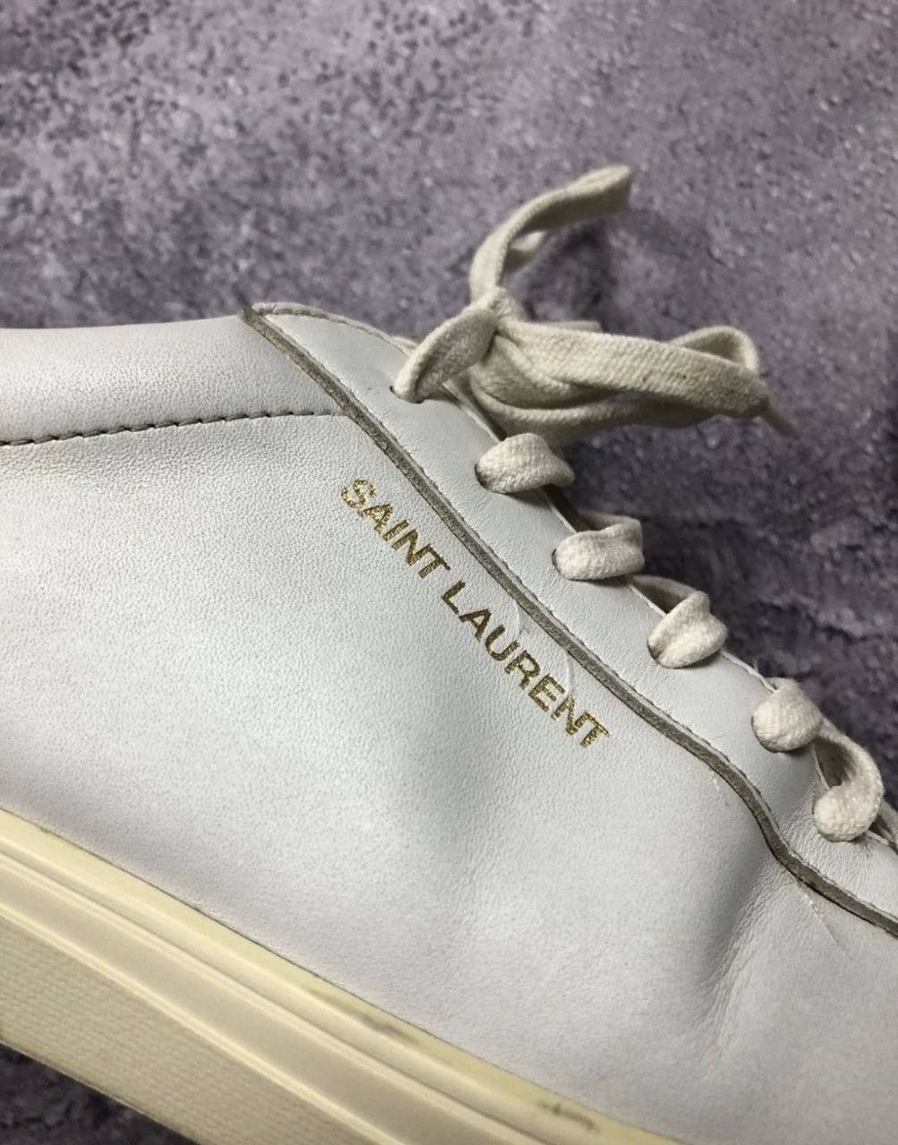 Saint Laurent Paris Saint Laurent White Leather Sneakers Luxury Size US 6 / EU 39 - 8 Thumbnail