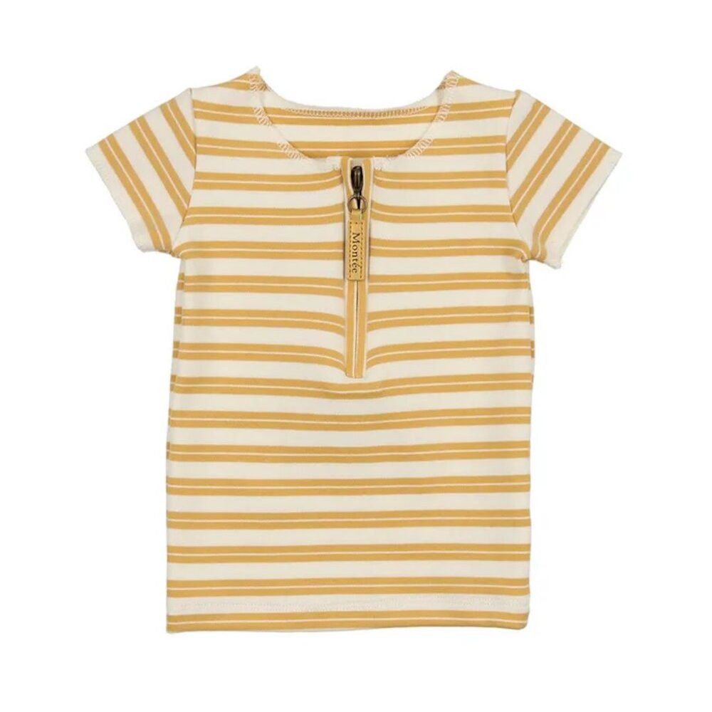 Other NWT New Montee Horizontal Striped Short Sleeve Honey Shirt Size US XXS / EU 40 - 2 Thumbnail