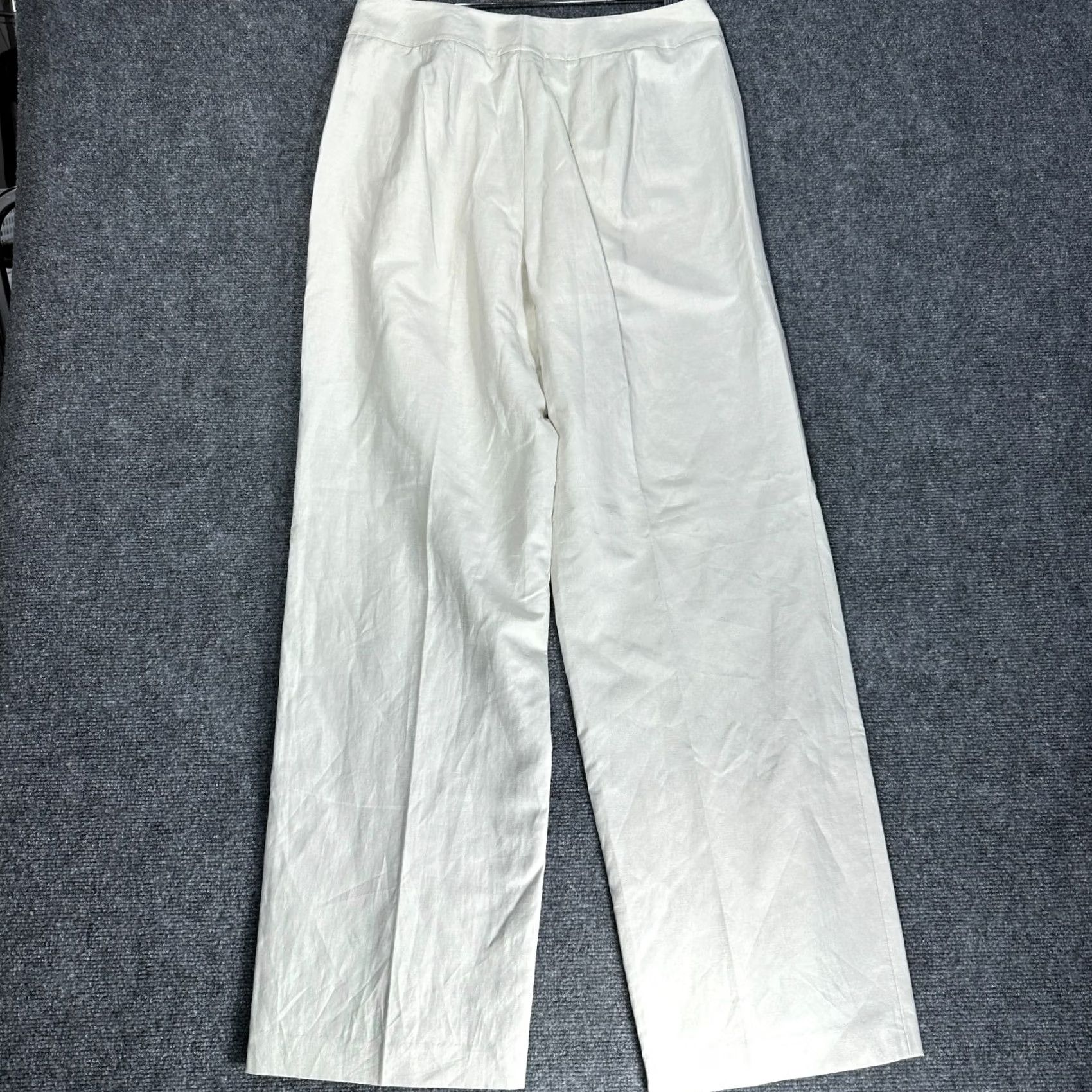 Talbots Talbots Collection Pants Womens 12 Beige Linen Blend Wide Leg Trouser NEW Size 34" / US 12 / IT 48 - 6 Thumbnail