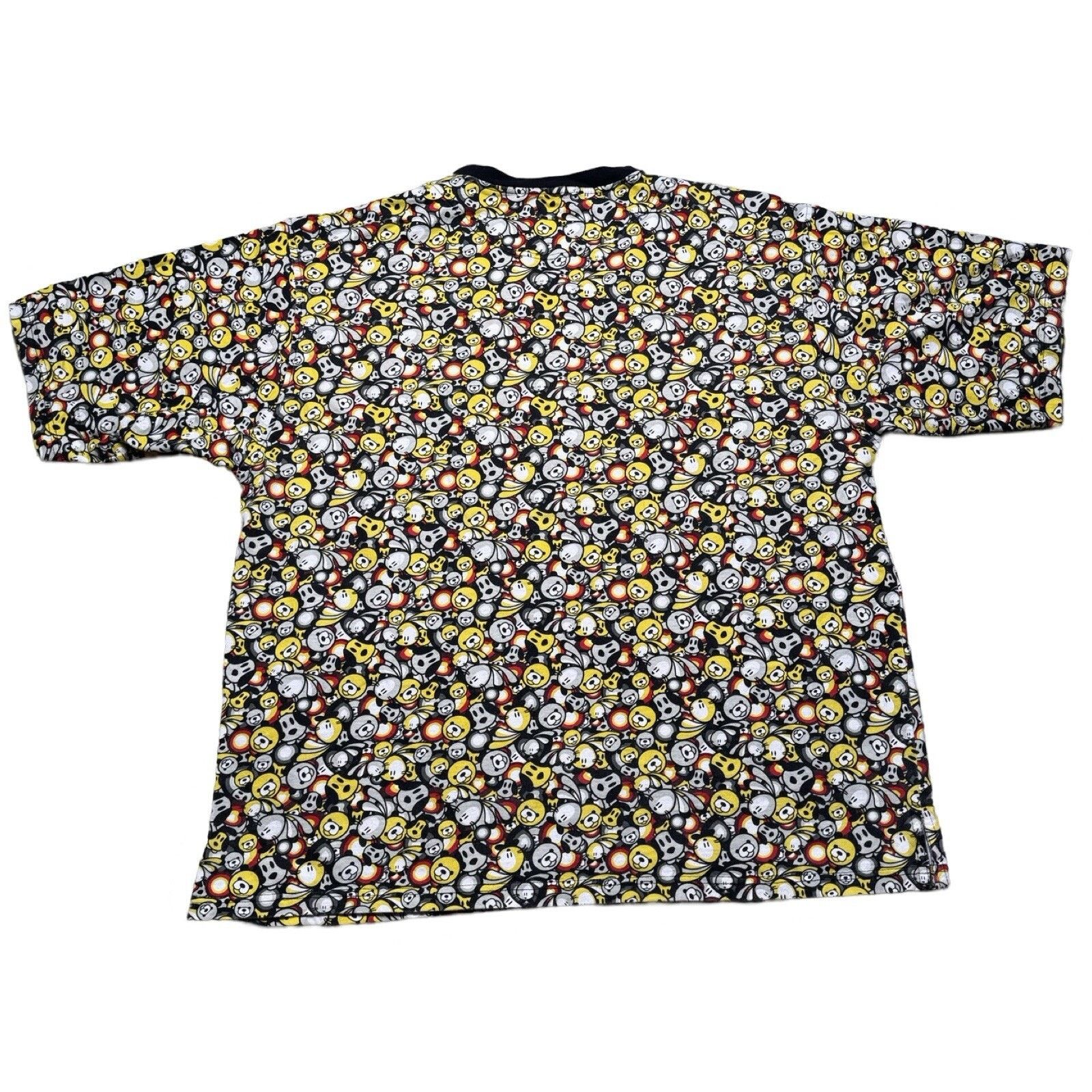 Vintage Vintage Y2K Raw Blue Cartoon Art AOP Graphic T Shirt 2XL Hip Size US XXL / EU 58 / 5 - 6 Thumbnail