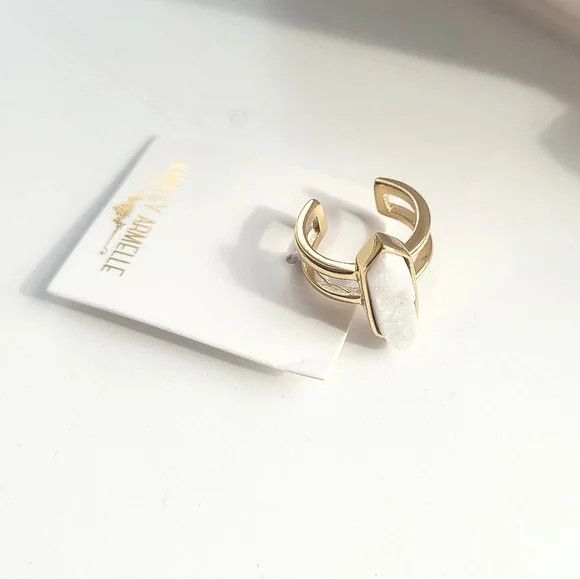 Vacation Kinsley Armelle Parvus White Quartz Ring Gift Spring Summer Size ONE SIZE - 5 Thumbnail