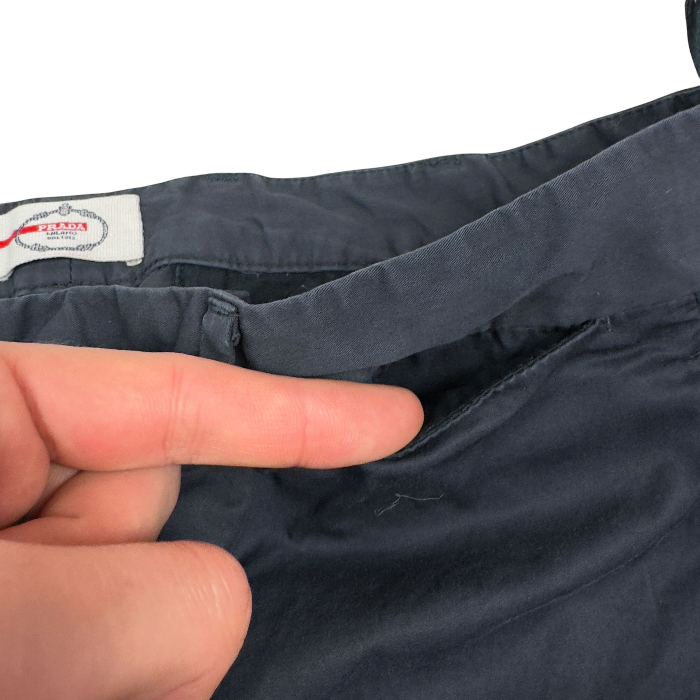Designer × Prada Prada Milano Men's Blue Cotton Straight Leg Dress Pants 46 Size US 32 / EU 48 - 6 Thumbnail