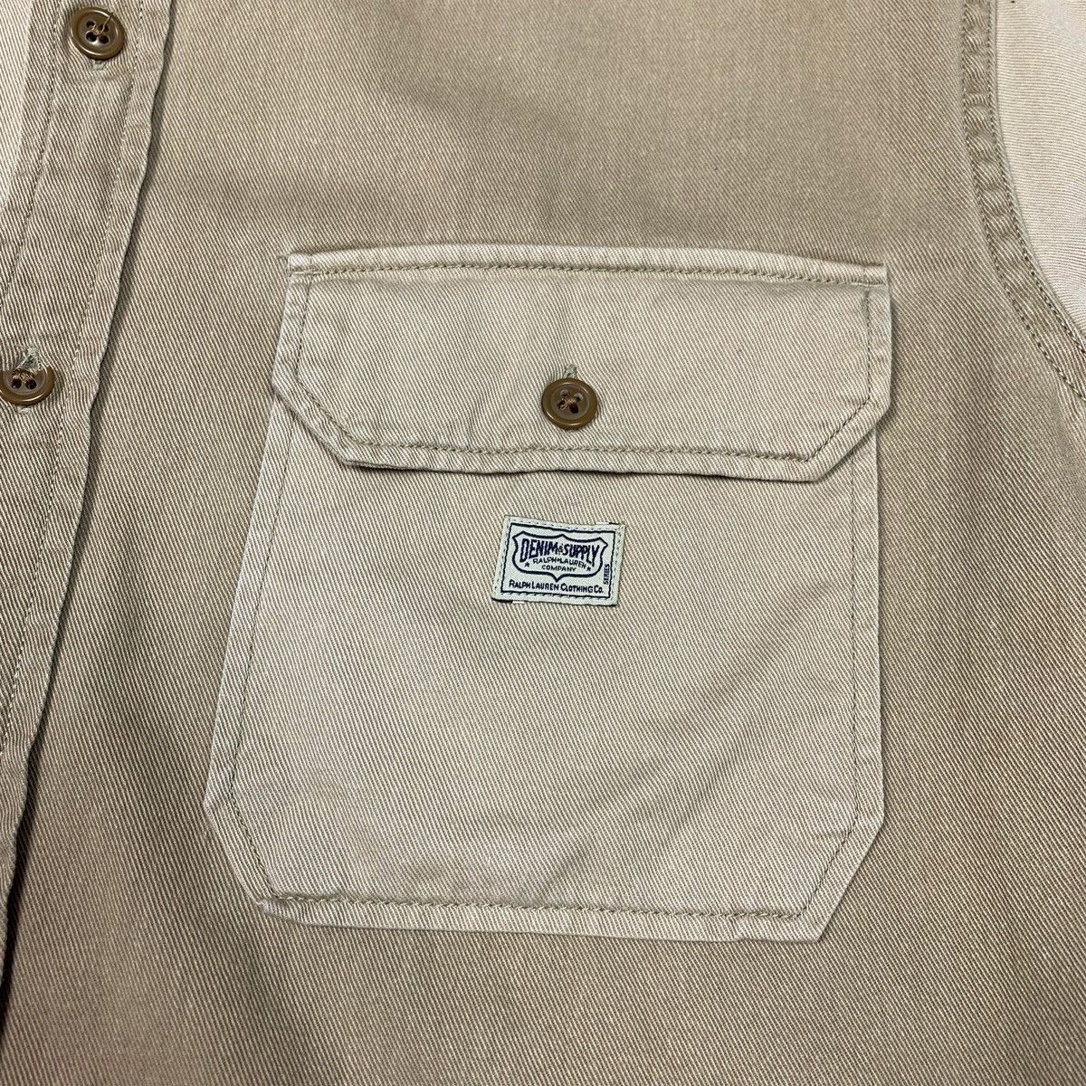 Denim & Supply Ralph Lauren × Ralph Lauren × Vintage Denim & Supply Ralph Lauren Beige Shirt Pocket Size XL Size US XL / EU 56 / 4 - 4 Thumbnail