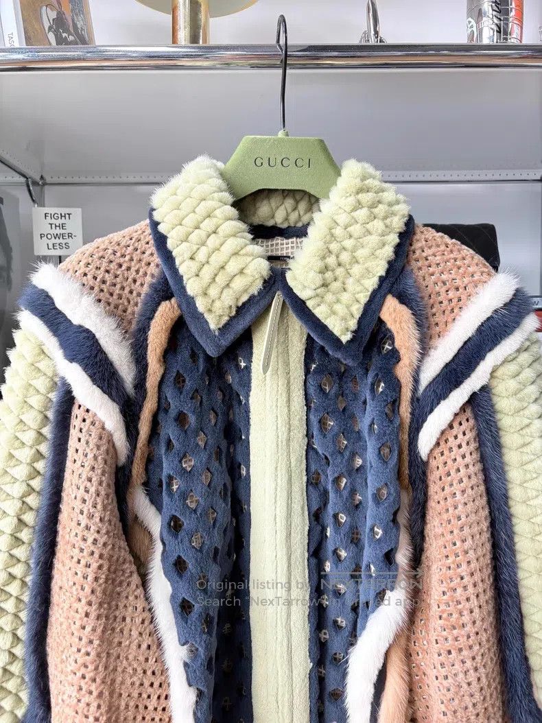 Fendi Fendi Fur patchwork jacket with openwork mink fur Size S / US 4 / IT 40 - 2 Thumbnail