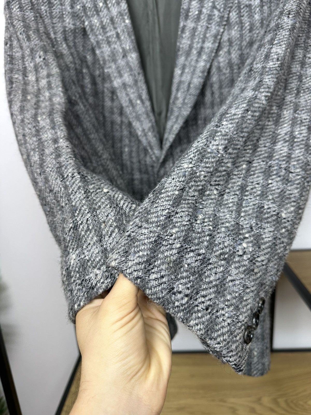 Hugo Boss Hugo Boss Wool Blazer 80's Vintage Made in West Germany Mens Size 54R - 6 Thumbnail