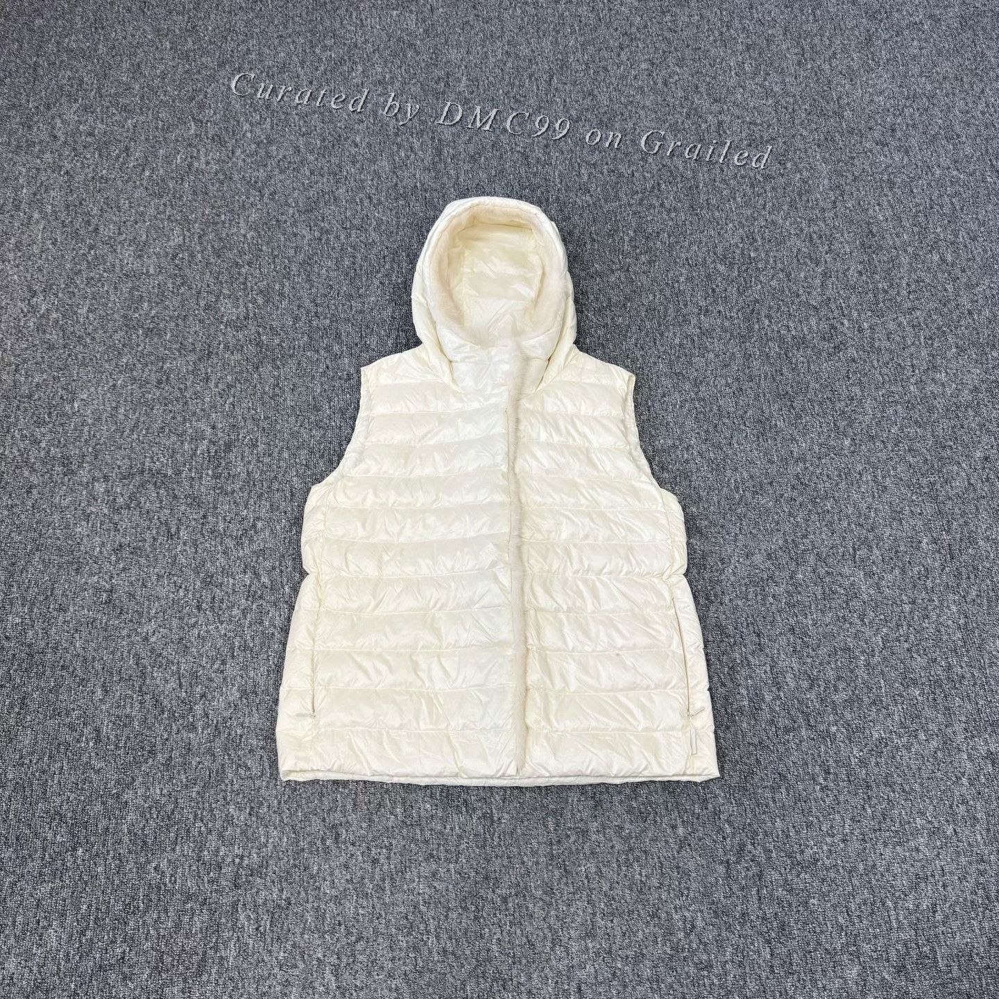 Moncler Moncler Women's Beurre Fur Down Vest Size L / US 10 / IT 46 - 1 Thumbnail