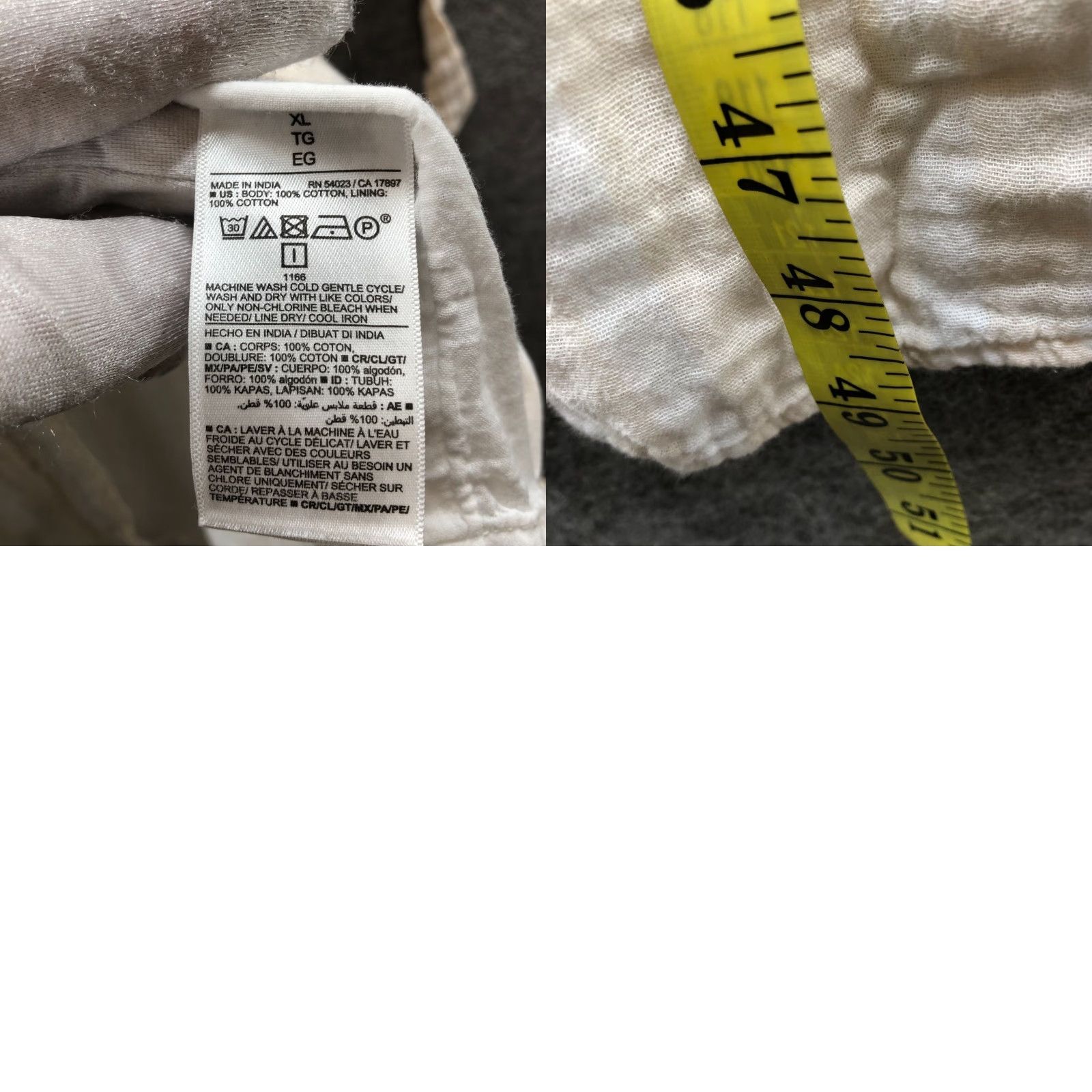 Old Navy Old Navy Shirt Dress XL Short Sleeve Beige White Striped Tie Waist Pockets Linen Midi Casual Casual Womens Size XL / US 12-14 / IT 48-50 - 8 Thumbnail