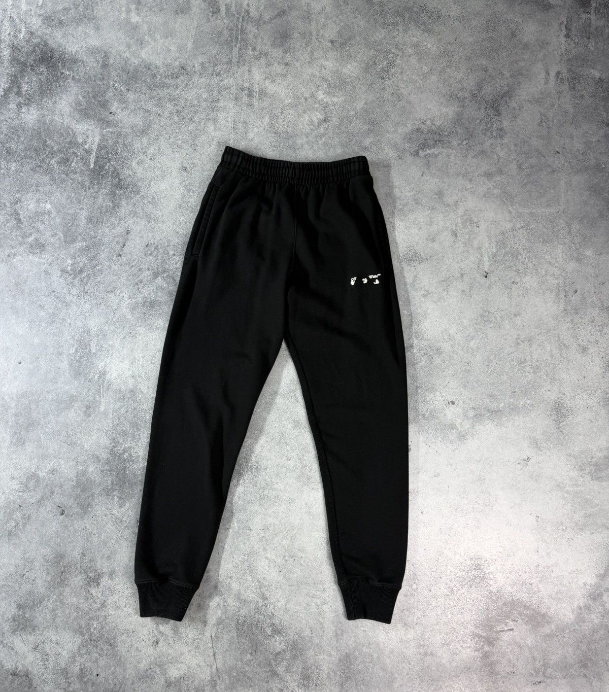 Off-White Off-white OW logo black cuffed joggers Size US 28 / EU 44 - 1 Thumbnail