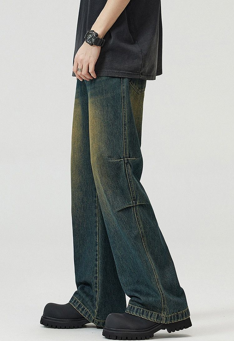 Japanese Brand × Jean Vintage washed distressed flared loose jeans Size US 32 / EU 48 - 3 Thumbnail